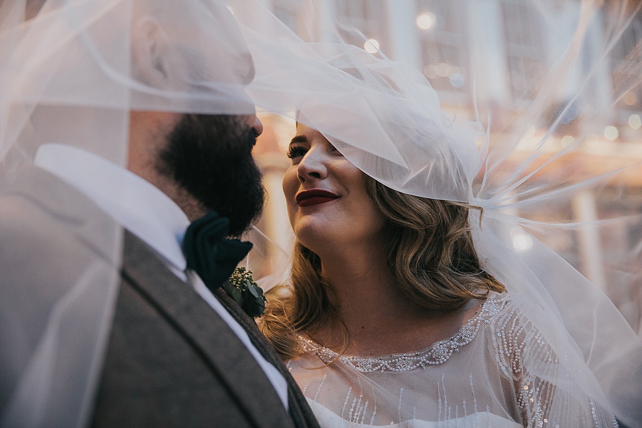 48 Jenny Packham bride vintage christmas wedding