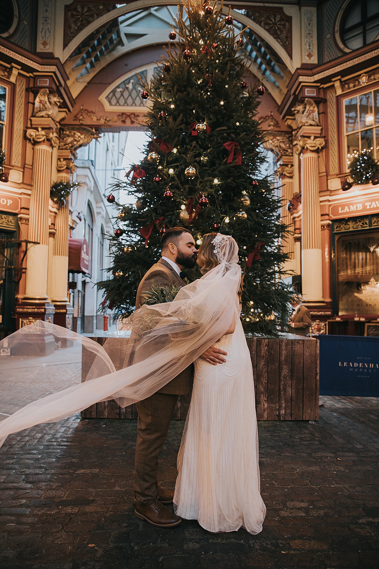 49 Jenny Packham bride vintage christmas wedding