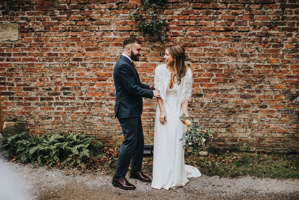 A Charlie Brear Dress + Fringed Jacket for a Walled Garden Wedding at Middleton Lodge