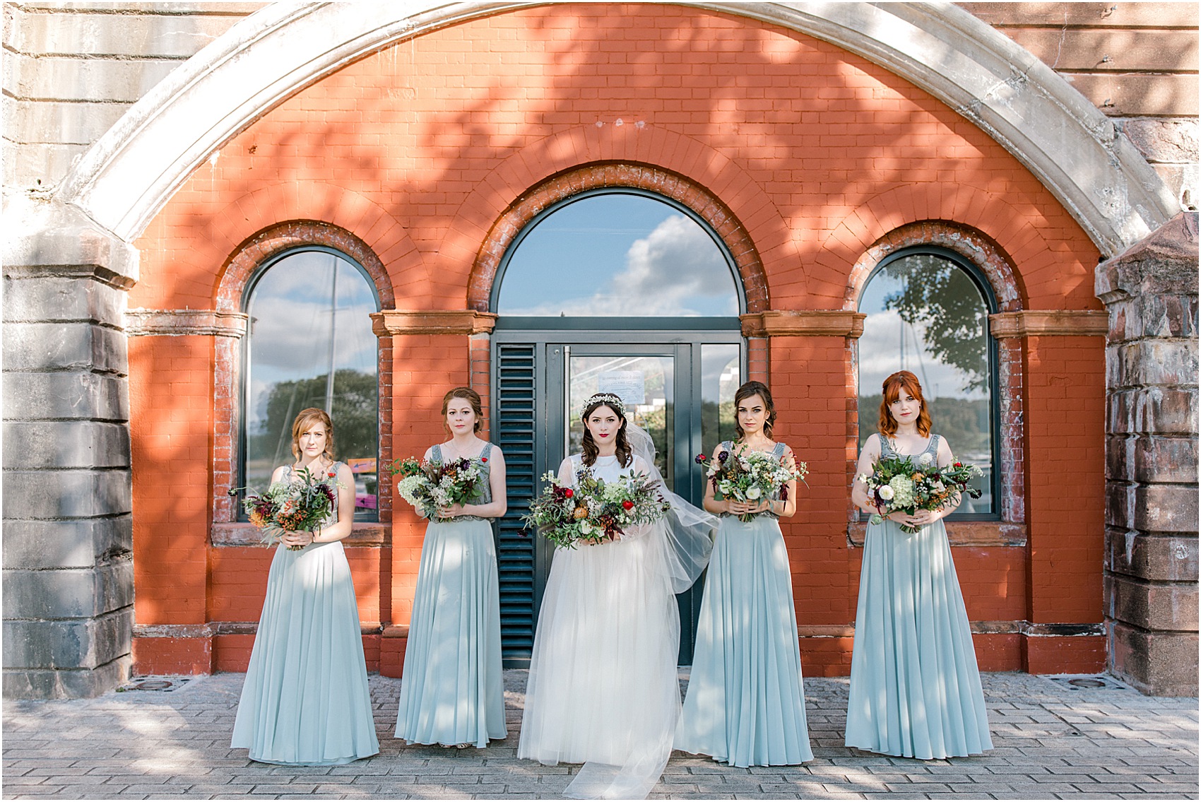 Ailsa Munro dress waxflower crown Glasgow wedding 11