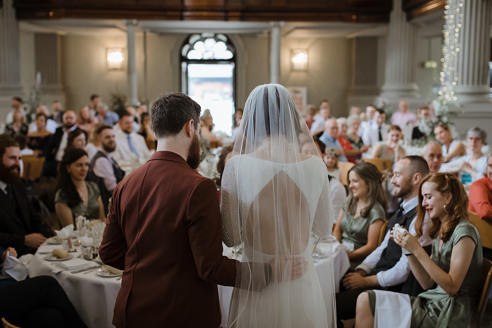 Andrea Hawkes bride Glasgow city wedding  - A Modern, Sequin + Backless Andrea Hawkes Dress for a Stylish Glasgow City Wedding full of Flowers and Joy