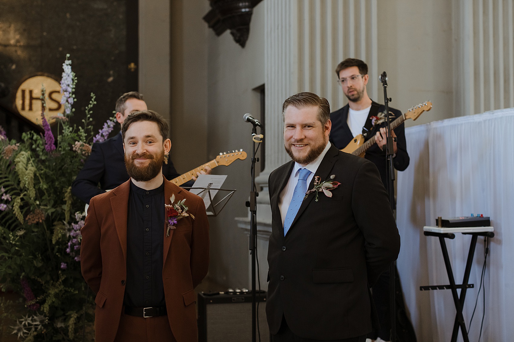 Andrea Hawkes bride Glasgow city wedding  - A Modern, Sequin + Backless Andrea Hawkes Dress for a Stylish Glasgow City Wedding full of Flowers and Joy