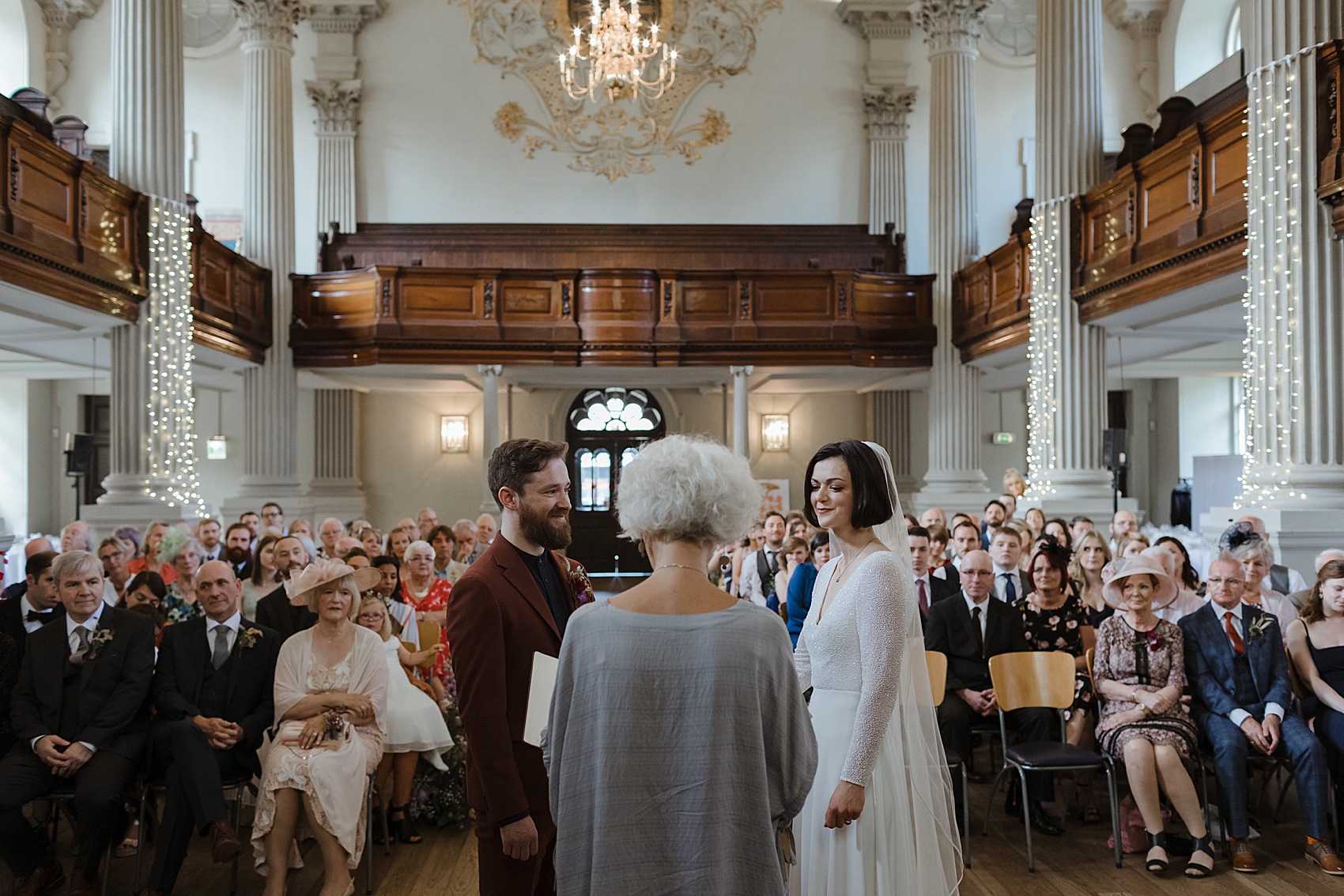 Andrea Hawkes bride Glasgow city wedding  - A Modern, Sequin + Backless Andrea Hawkes Dress for a Stylish Glasgow City Wedding full of Flowers and Joy