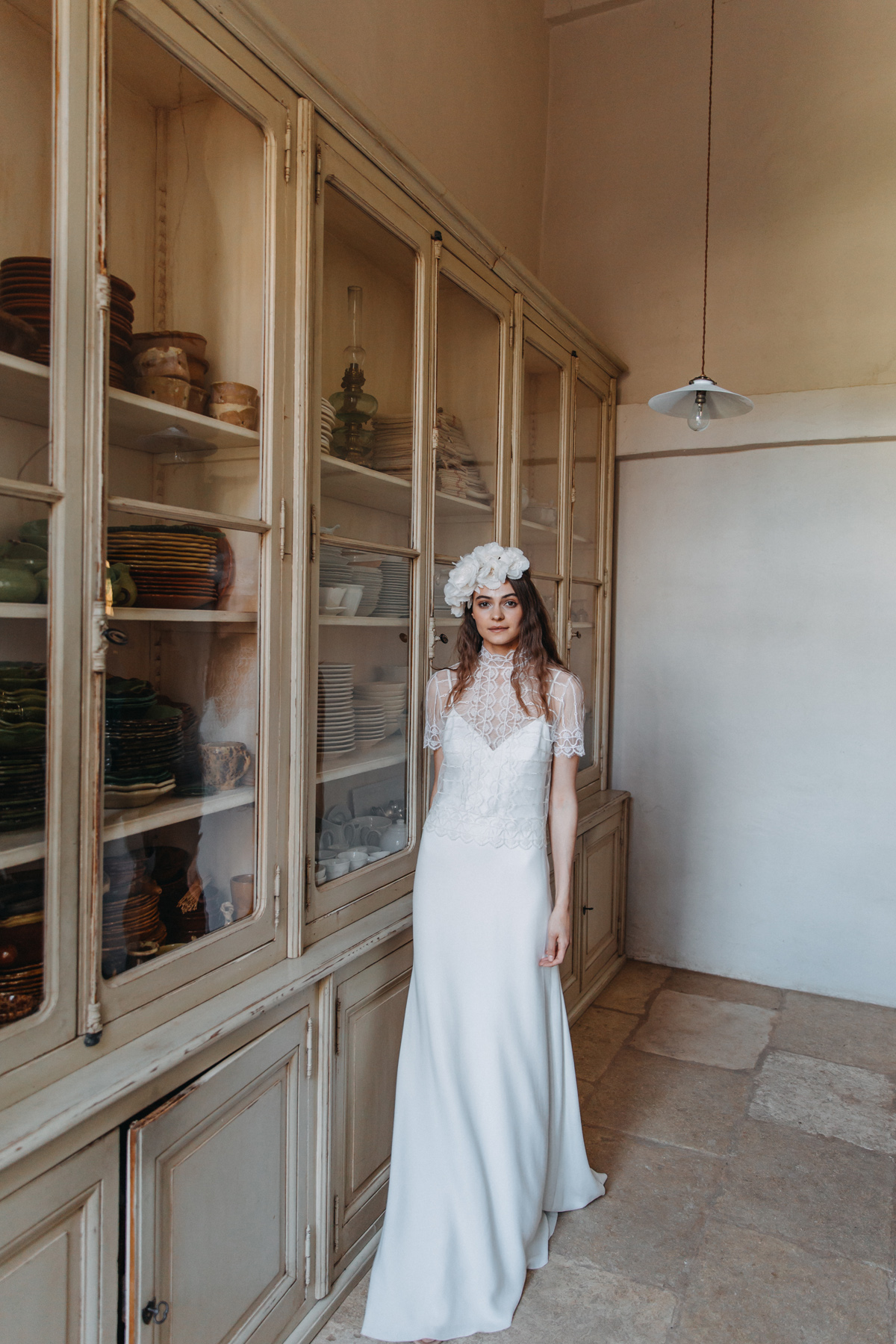 Divine Atelier Pina dress Sonia bolero f - Divine Atelier: Modern, Contemporary, Bohemian Bridal Fashion Divine Atelier Pina dress Sonia bolero f