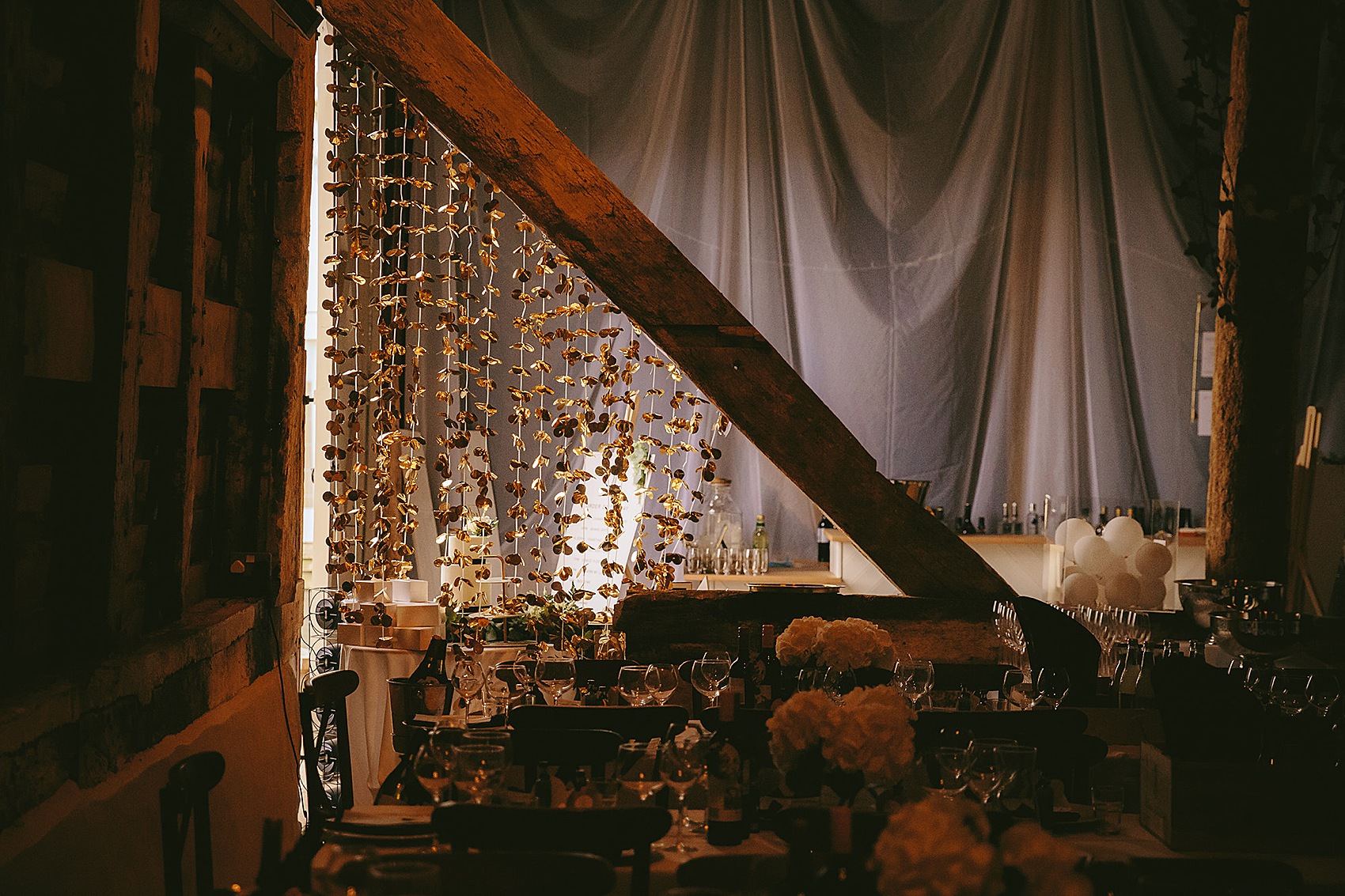 Elegant Caroline Castigliano bride  - A Caroline Castigliano Dress with a Lace Overskirt for a Contemporary Classic Black + Gold Barn Wedding