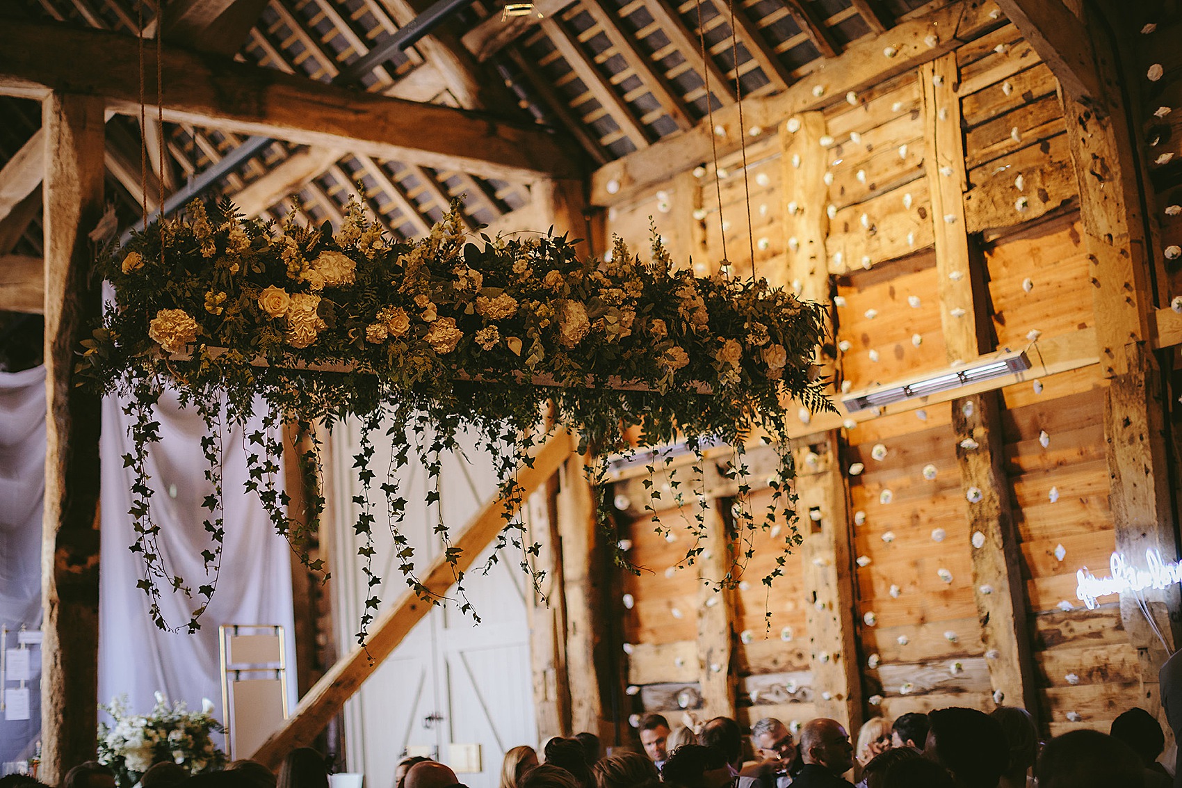 Elegant Caroline Castigliano bride  - A Caroline Castigliano Dress with a Lace Overskirt for a Contemporary Classic Black + Gold Barn Wedding