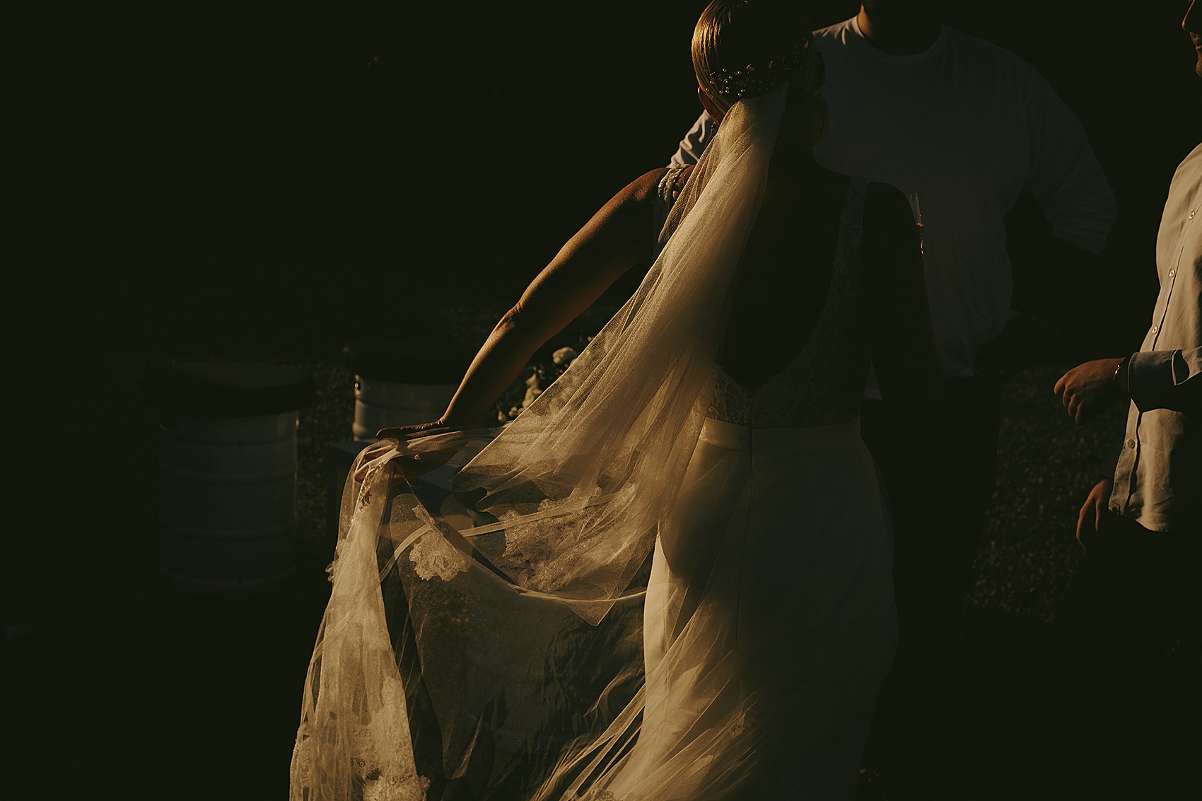 A Caroline Castigliano Dress with a Lace Overskirt for a Contemporary Classic Black + Gold Barn Wedding 2 Elegant Caroline Castigliano bride 42