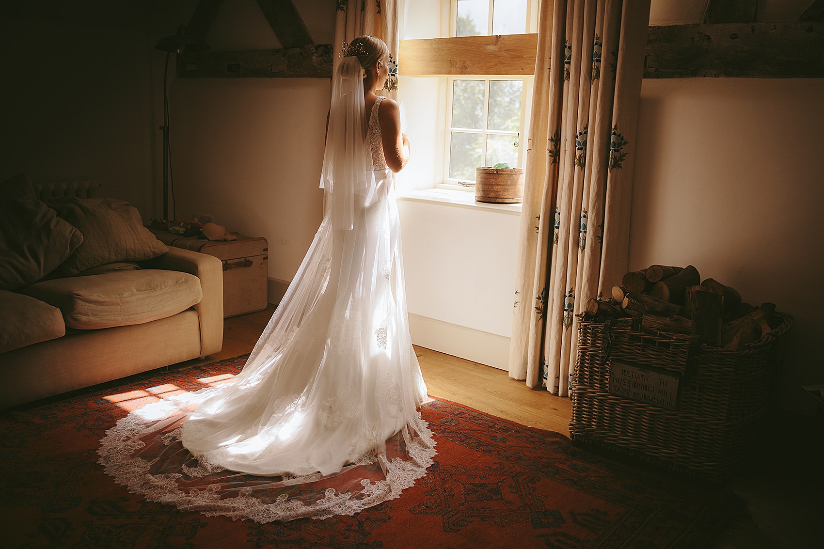 Elegant Caroline Castigliano bride  - A Caroline Castigliano Dress with a Lace Overskirt for a Contemporary Classic Black + Gold Barn Wedding