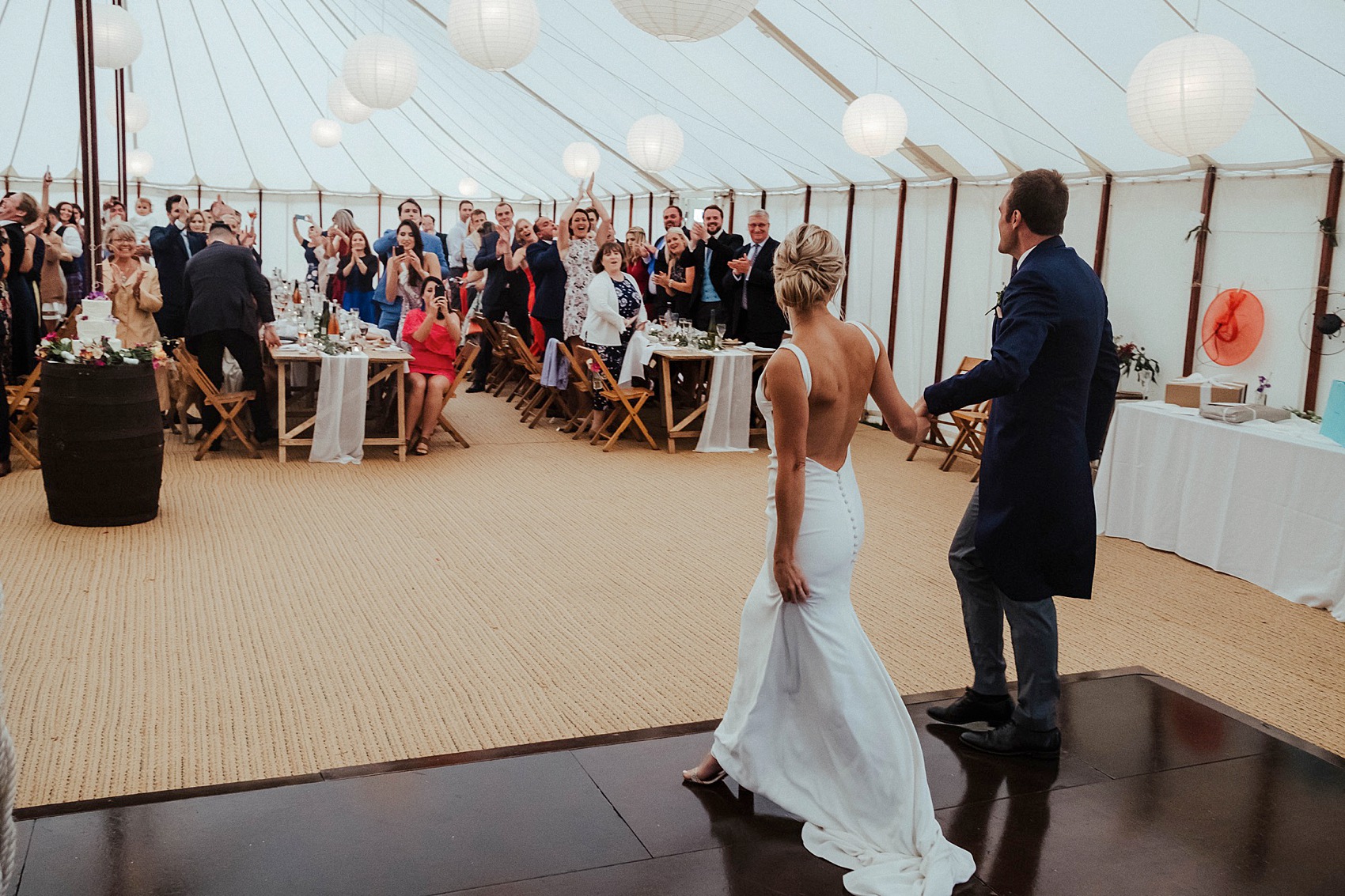 Modern backless wedding dress  - A Modern Backless Dress for a Homegrown + English Country Garden Wedding at the Family Home