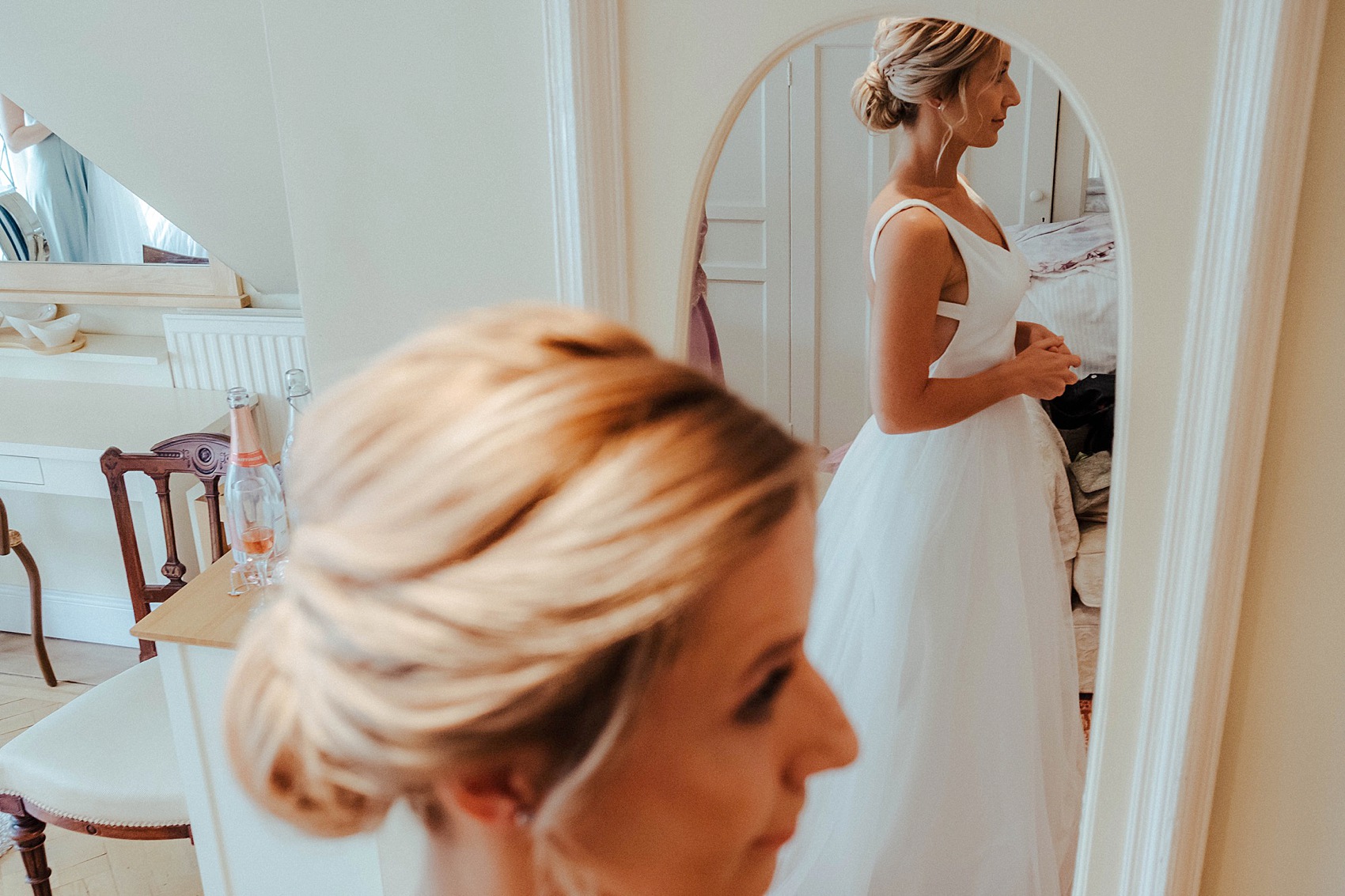 Modern backless wedding dress  - A Modern Backless Dress for a Homegrown + English Country Garden Wedding at the Family Home