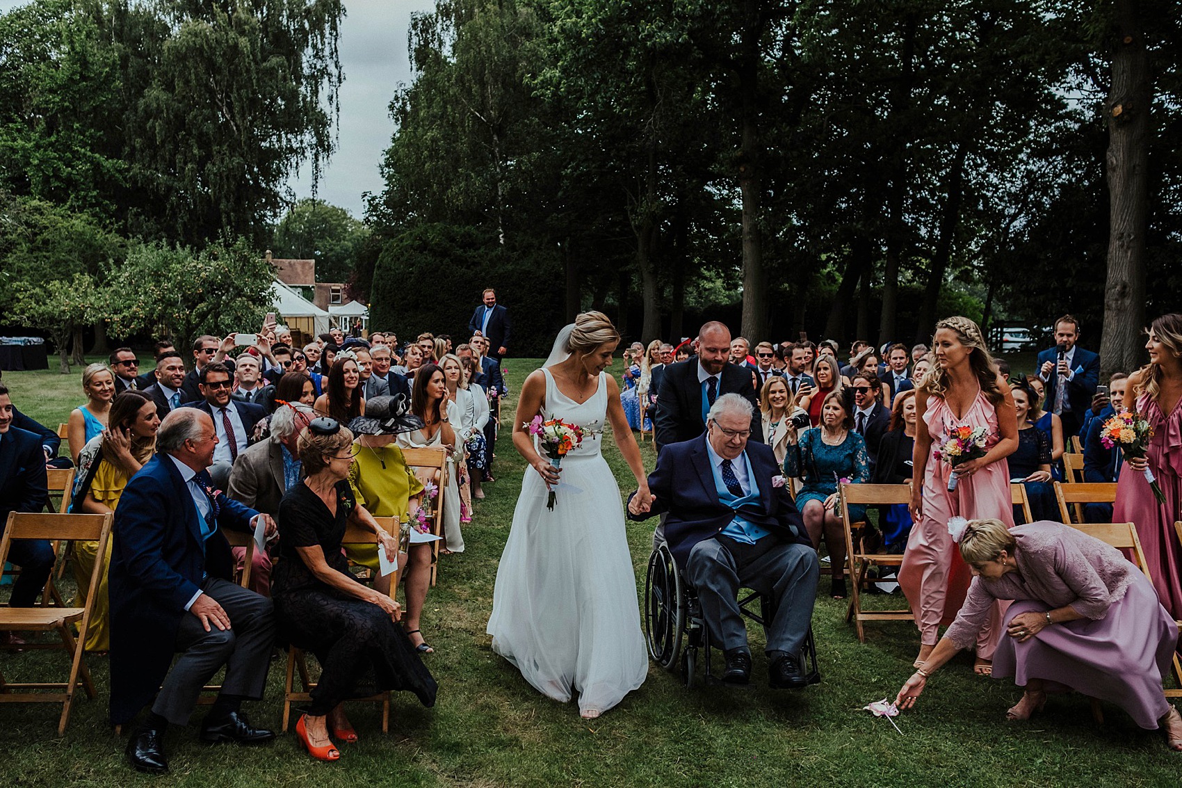 Modern backless wedding dress  - A Modern Backless Dress for a Homegrown + English Country Garden Wedding at the Family Home