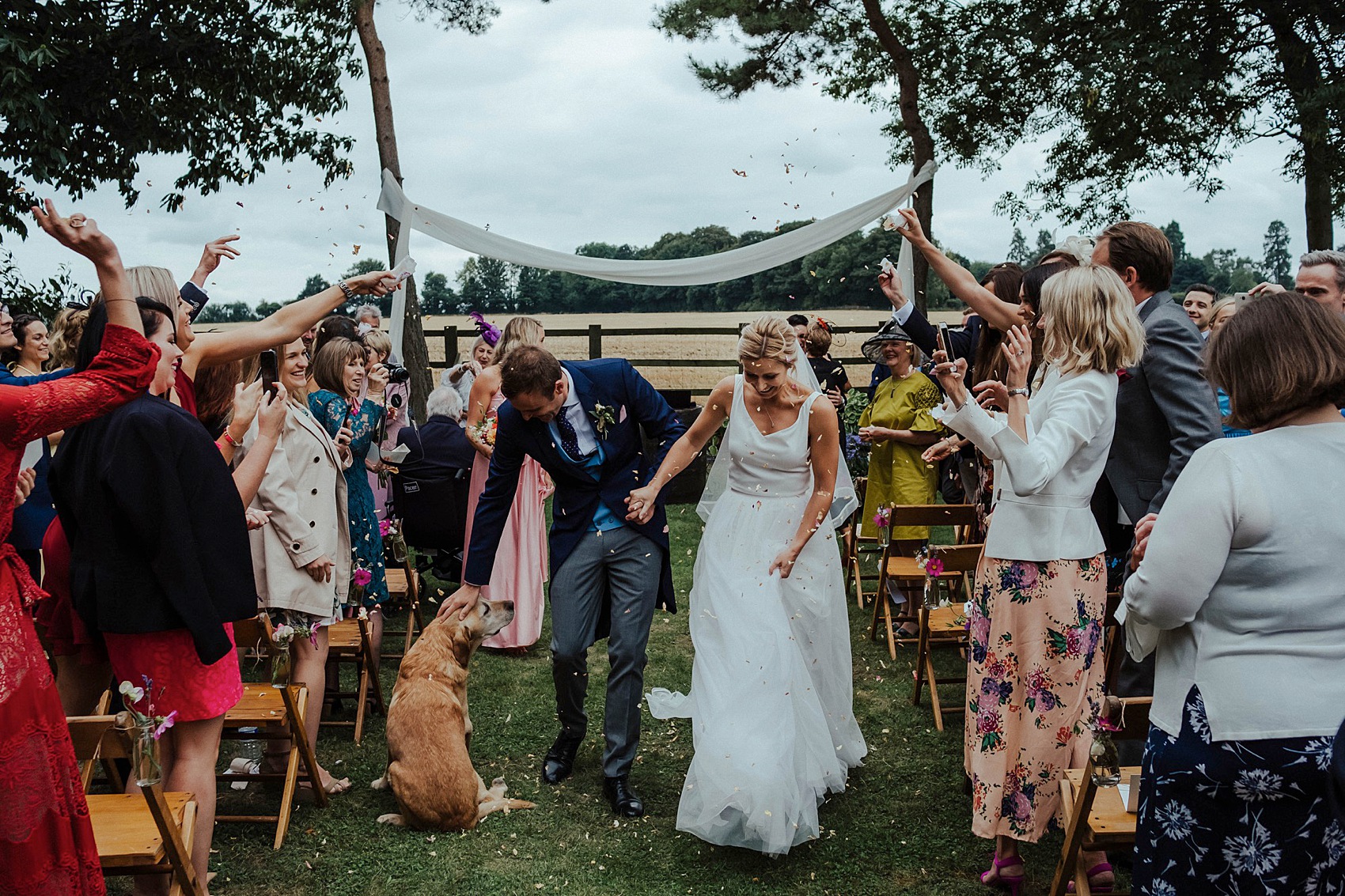 Modern backless wedding dress  - A Modern Backless Dress for a Homegrown + English Country Garden Wedding at the Family Home