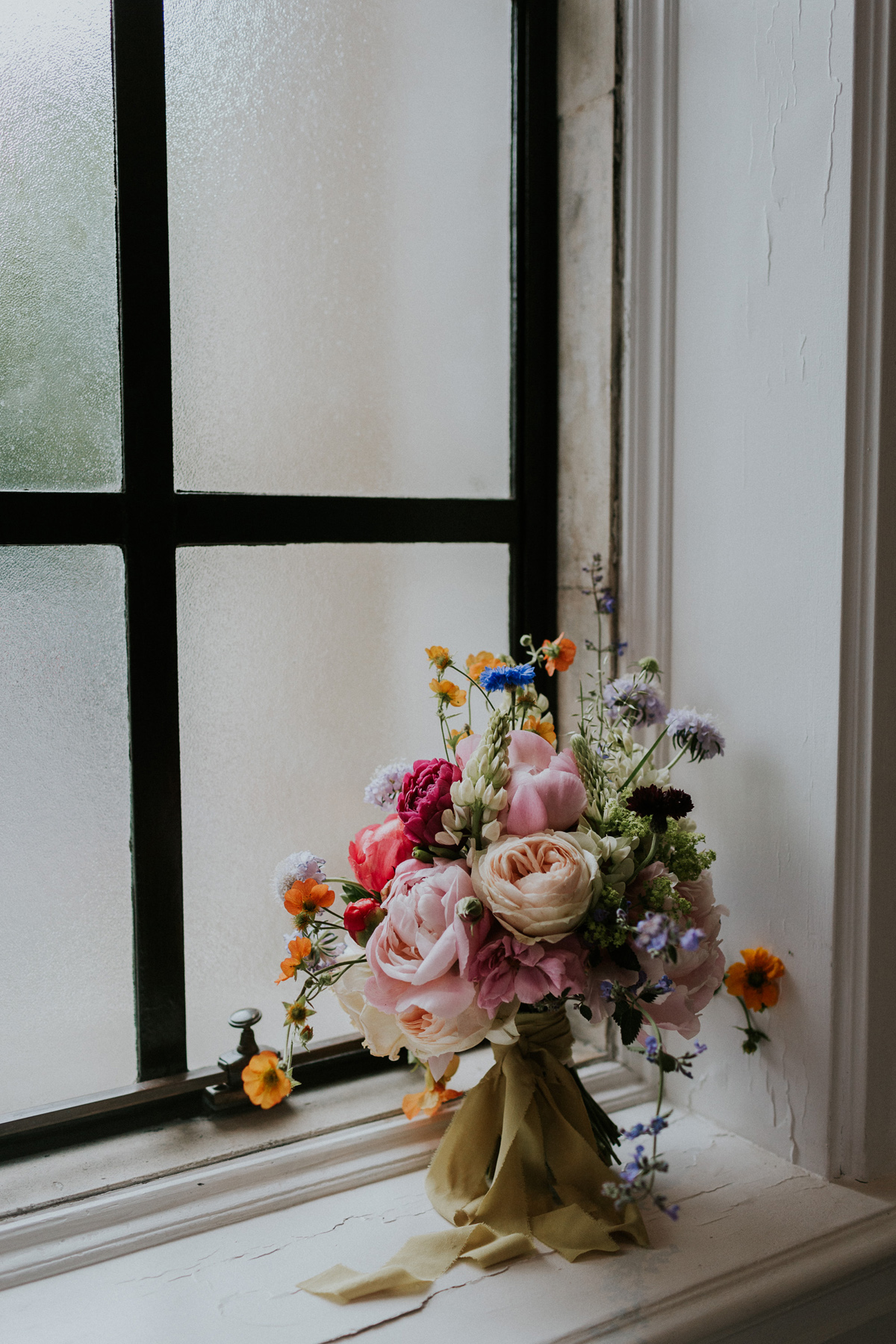 Polka dot dress intimate London wedding 1