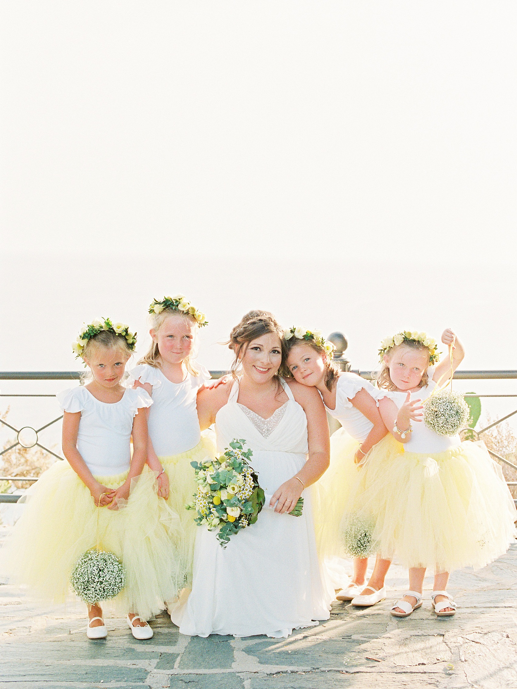 Pregnant bride Il Faro Wedding Italy  - A Spectacular Cliff-Top + Sea View Wedding at Il Faro in Italy, with a Pregnant Bride in a Grecian Inspired Dress