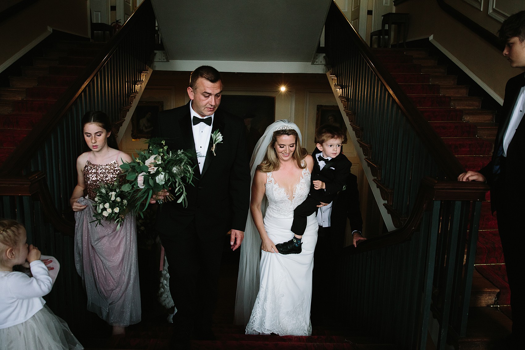 Pronovias bride black tie romantic wedding  - A Pronovias Bride + Her Black Tie, Romantic + Child Friendly Wedding