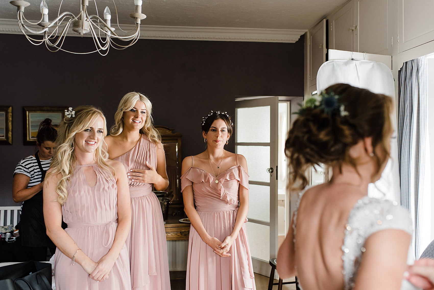 Pronovias cap sleeve dress Anglesey wedding 16 - Pronovias Elegance for a Modern, Coastal Country House Party Wedding on the Isle of Anglesey Pronovias cap sleeve dress Anglesey wedding 16