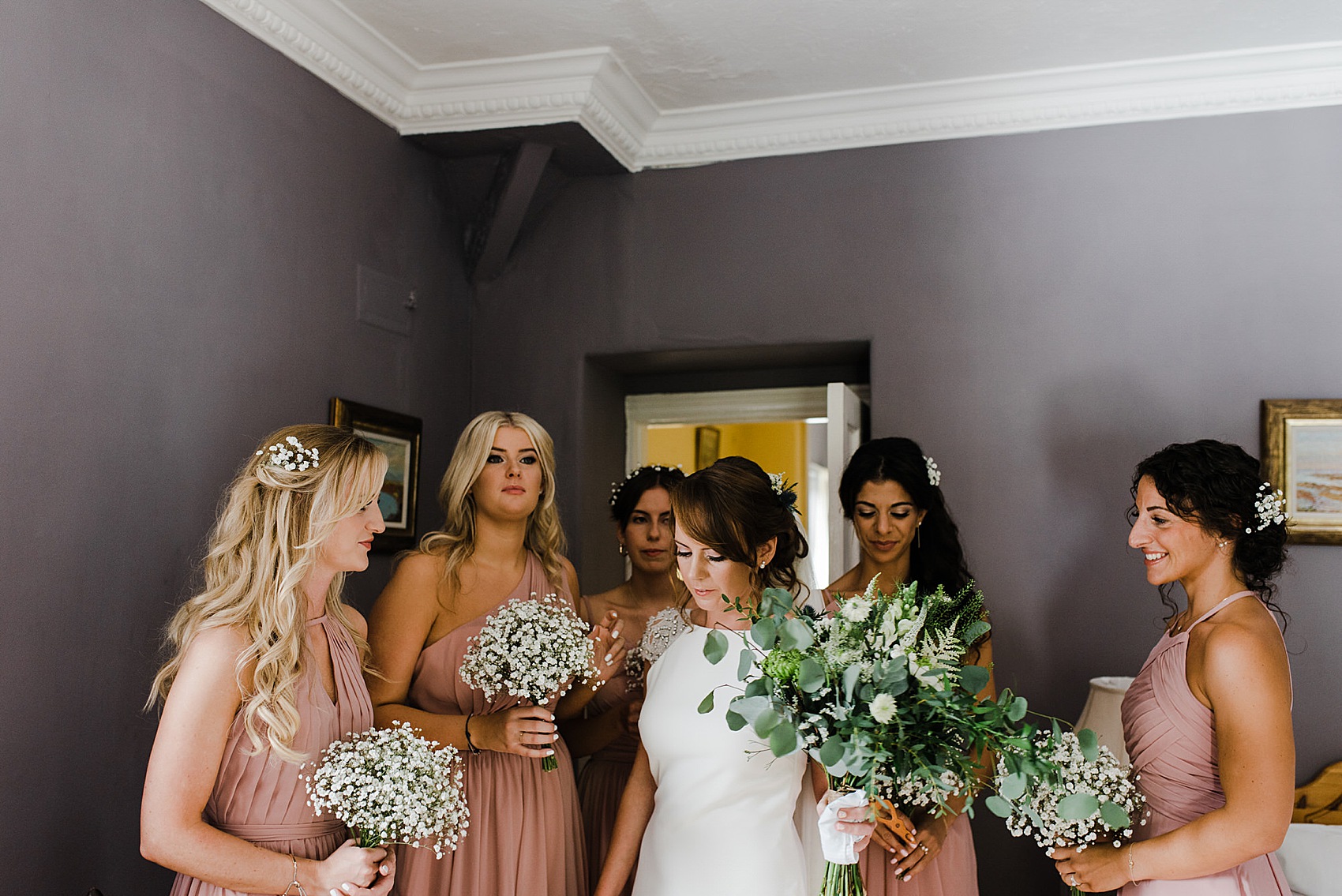 Pronovias cap sleeve dress Anglesey wedding 20 - Pronovias Elegance for a Modern, Coastal Country House Party Wedding on the Isle of Anglesey Pronovias cap sleeve dress Anglesey wedding 20