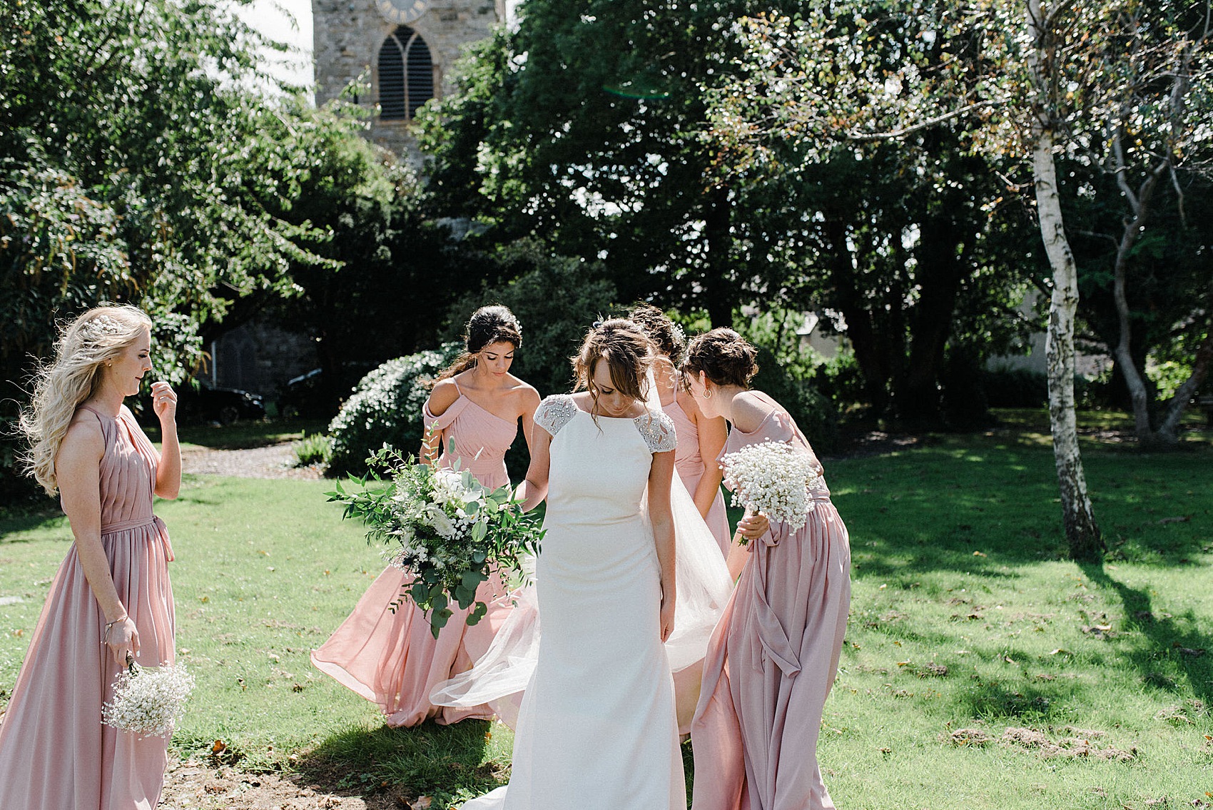 Pronovias cap sleeve dress Anglesey wedding 37 - Pronovias Elegance for a Modern, Coastal Country House Party Wedding on the Isle of Anglesey Pronovias cap sleeve dress Anglesey wedding 37