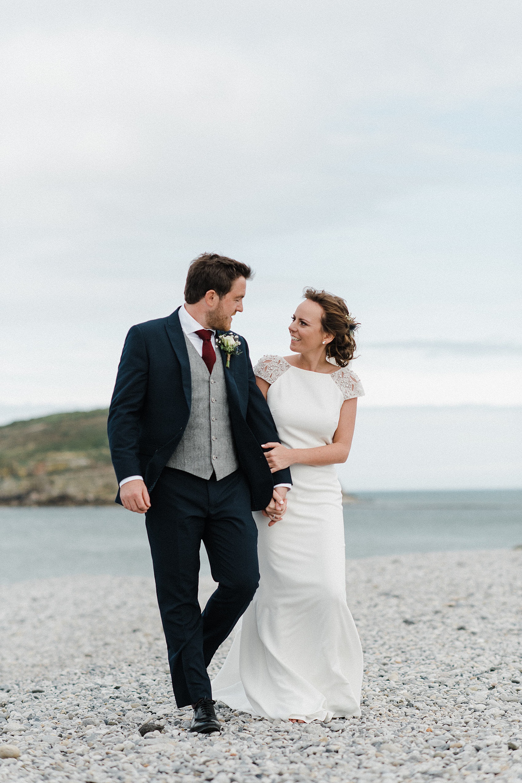 Pronovias cap sleeve dress Anglesey wedding 42