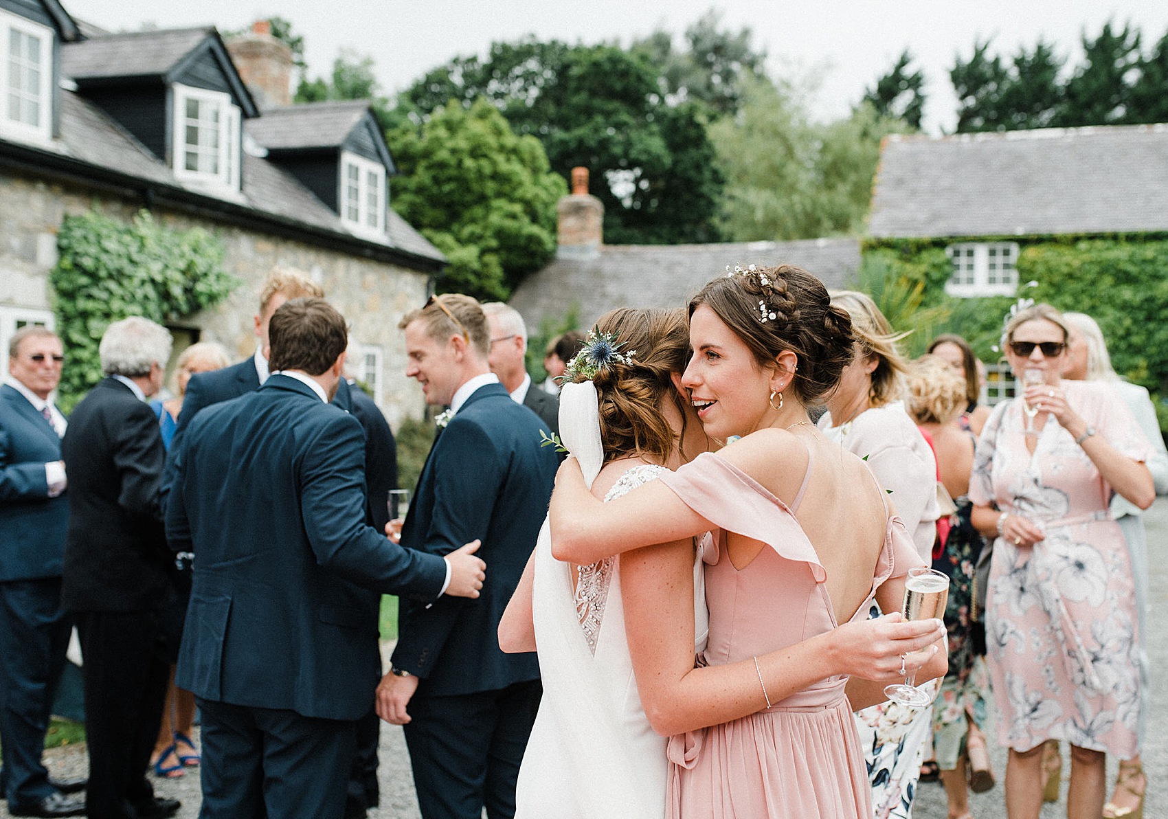 Pronovias cap sleeve dress Anglesey wedding 47 - Pronovias Elegance for a Modern, Coastal Country House Party Wedding on the Isle of Anglesey Pronovias cap sleeve dress Anglesey wedding 47