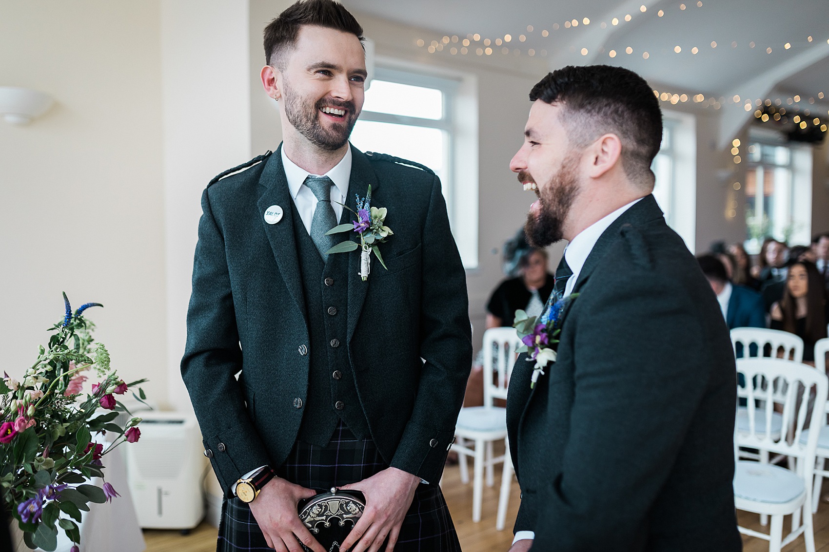 Sottero and Midgley dress whimsical village hall wedding Scotland 14