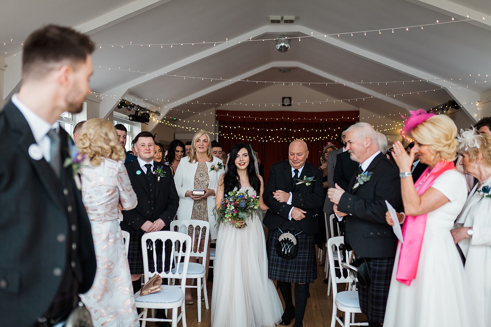 Sottero and Midgley dress whimsical village hall wedding Scotland 18