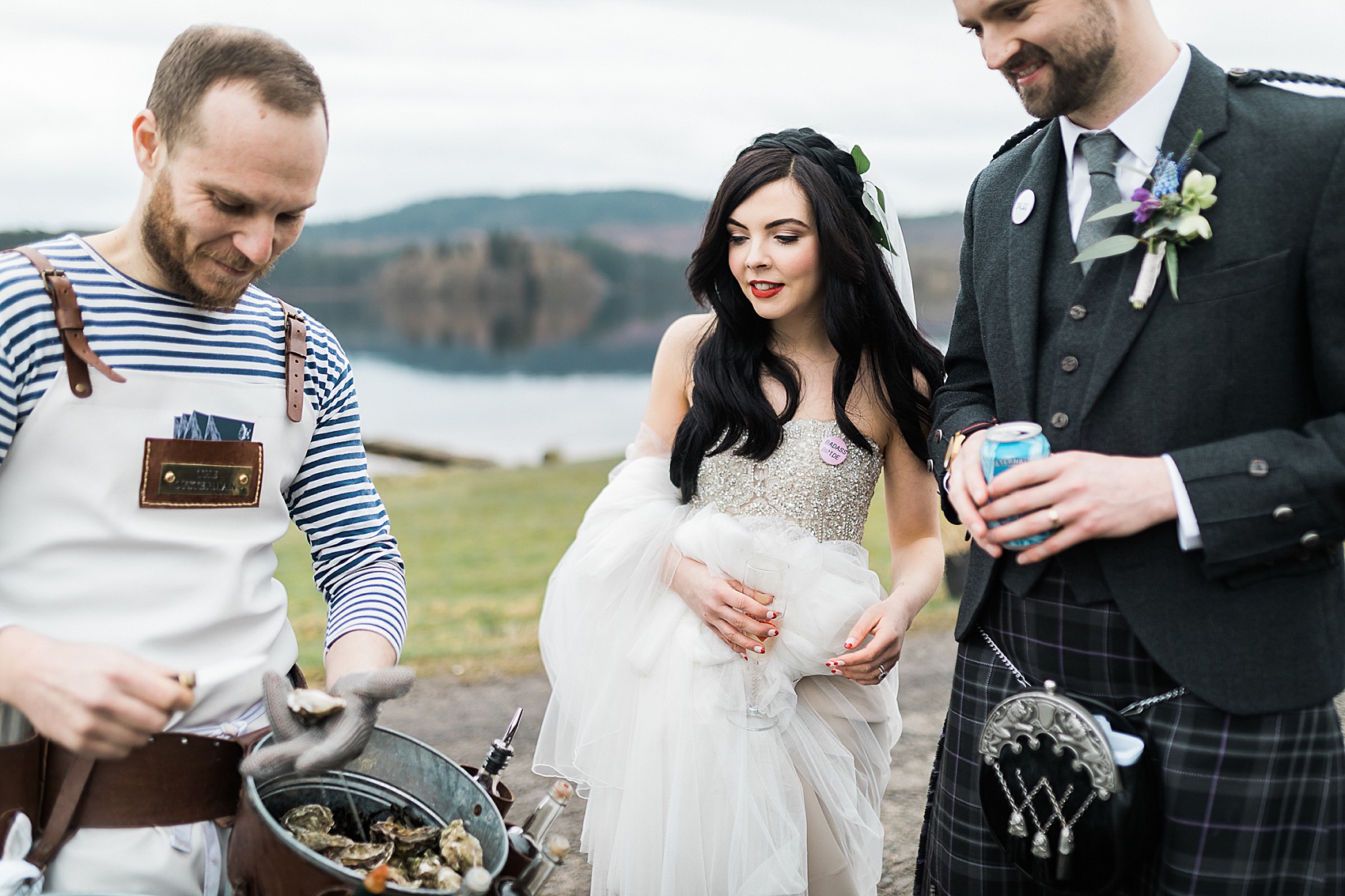 Sottero and Midgley dress whimsical village hall wedding Scotland  - A Humanist, Village Hall, Whimsical Wedding in Scotland with Fresh Oysters + Sottero & Midgley Bride