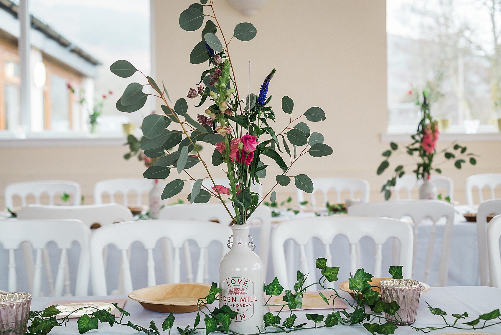 Sottero and Midgley dress whimsical village hall wedding Scotland 34