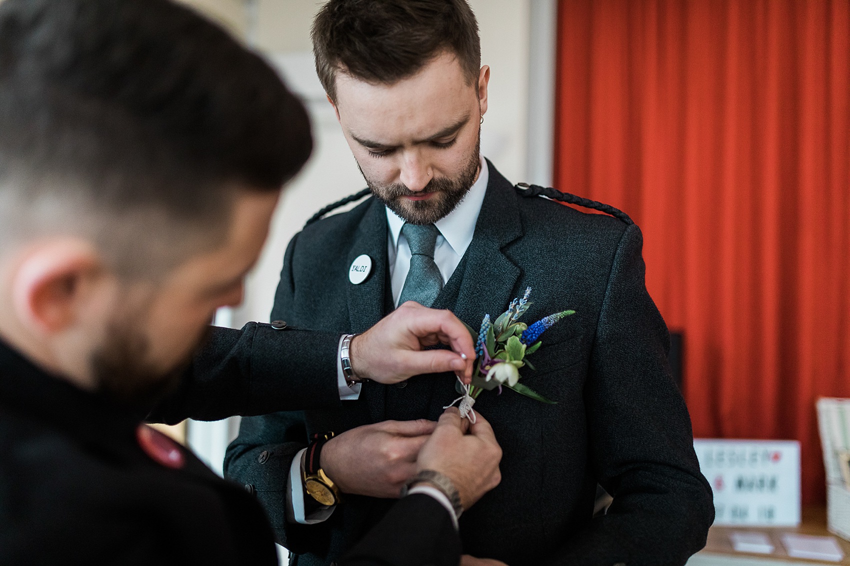 Sottero and Midgley dress whimsical village hall wedding Scotland 5