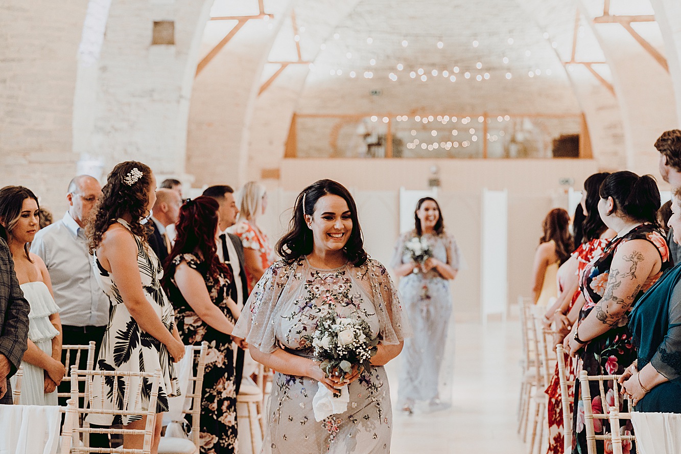 Stephanie Allin romantic Tithe Barn wedding Hampshire  - An Ethereal Stephanie Allin Dress and Veil for a Romantic, Black Tie Barn Wedding in Hampshire