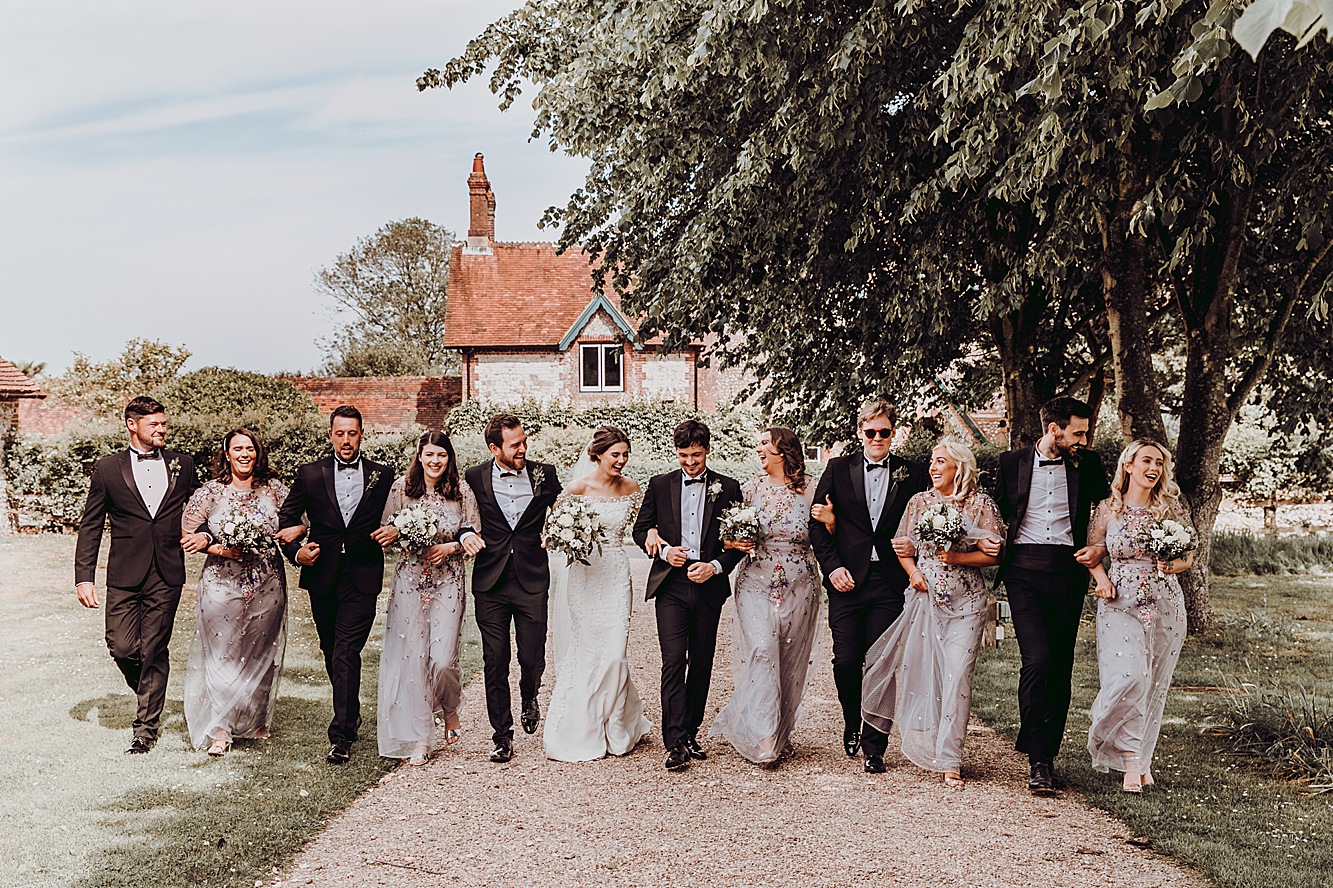 Stephanie Allin romantic Tithe Barn wedding Hampshire  - An Ethereal Stephanie Allin Dress and Veil for a Romantic, Black Tie Barn Wedding in Hampshire