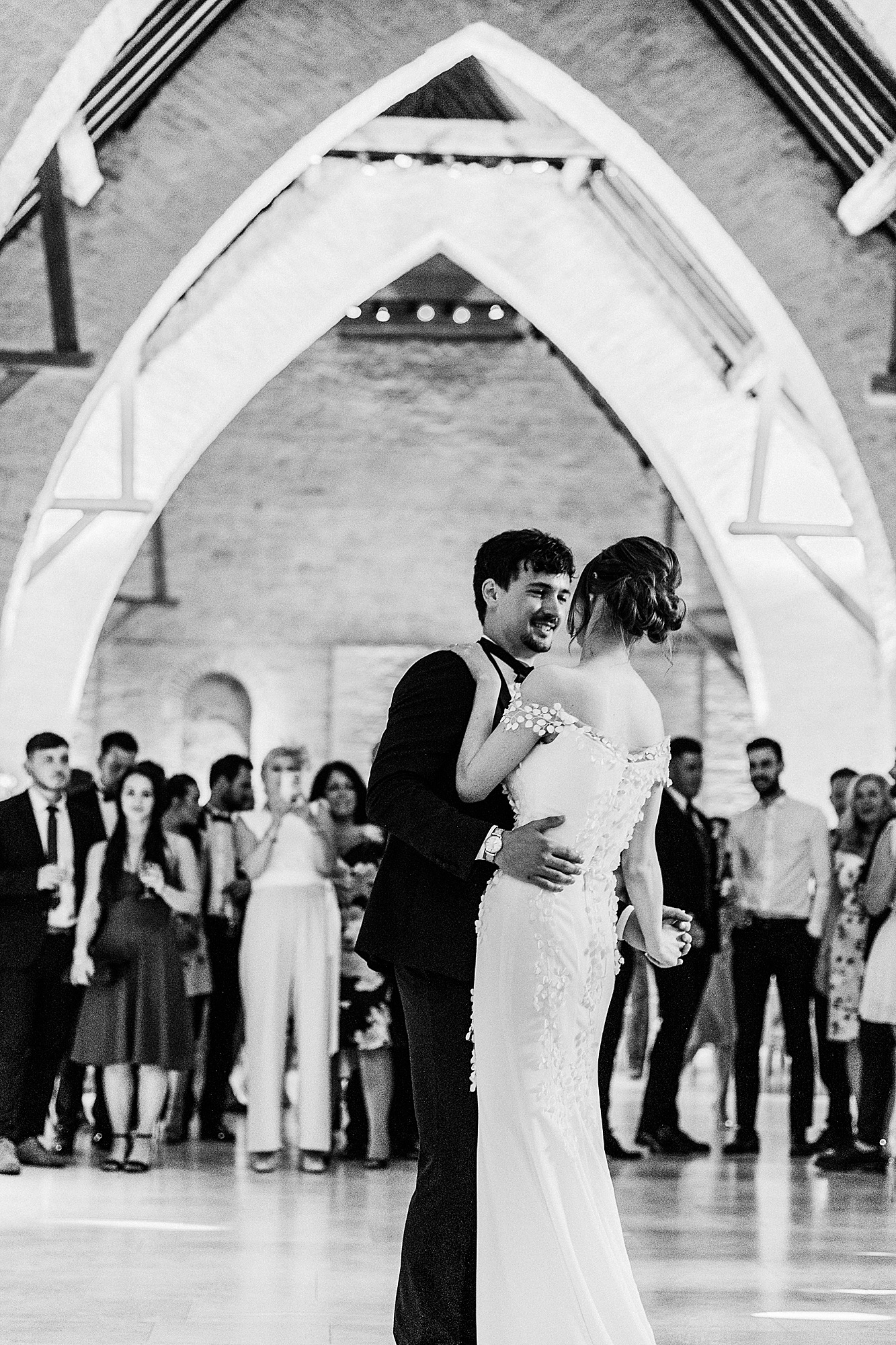 Stephanie Allin romantic Tithe Barn wedding Hampshire  - An Ethereal Stephanie Allin Dress and Veil for a Romantic, Black Tie Barn Wedding in Hampshire