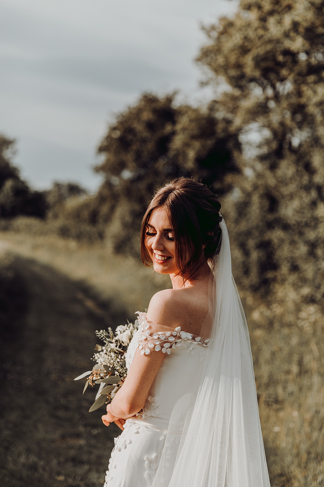 Stephanie Allin romantic Tithe Barn wedding Hampshire  - An Ethereal Stephanie Allin Dress and Veil for a Romantic, Black Tie Barn Wedding in Hampshire