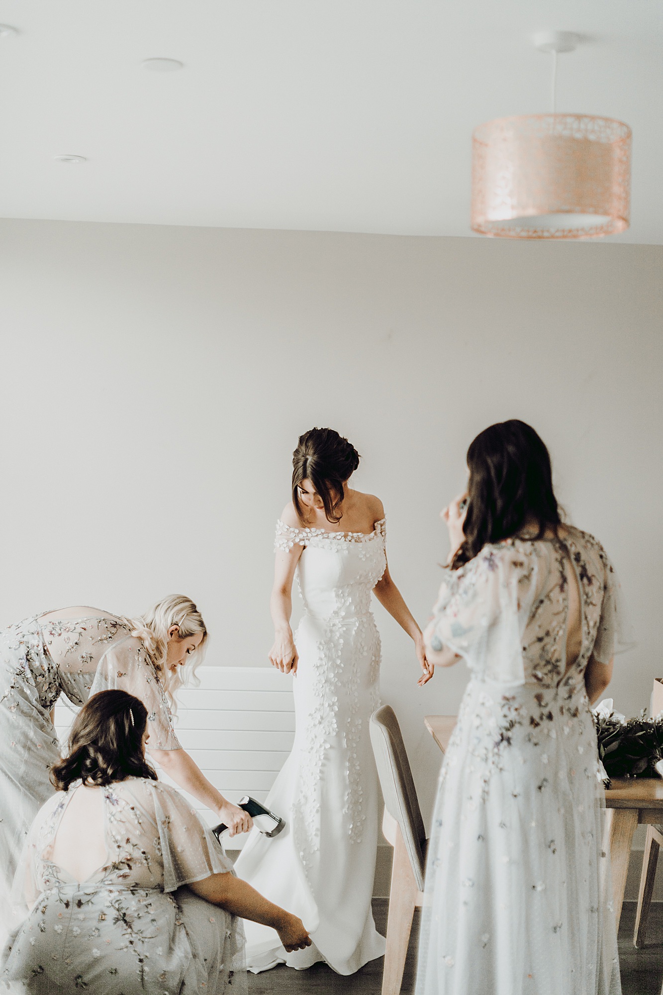 Stephanie Allin romantic Tithe Barn wedding Hampshire  - An Ethereal Stephanie Allin Dress and Veil for a Romantic, Black Tie Barn Wedding in Hampshire