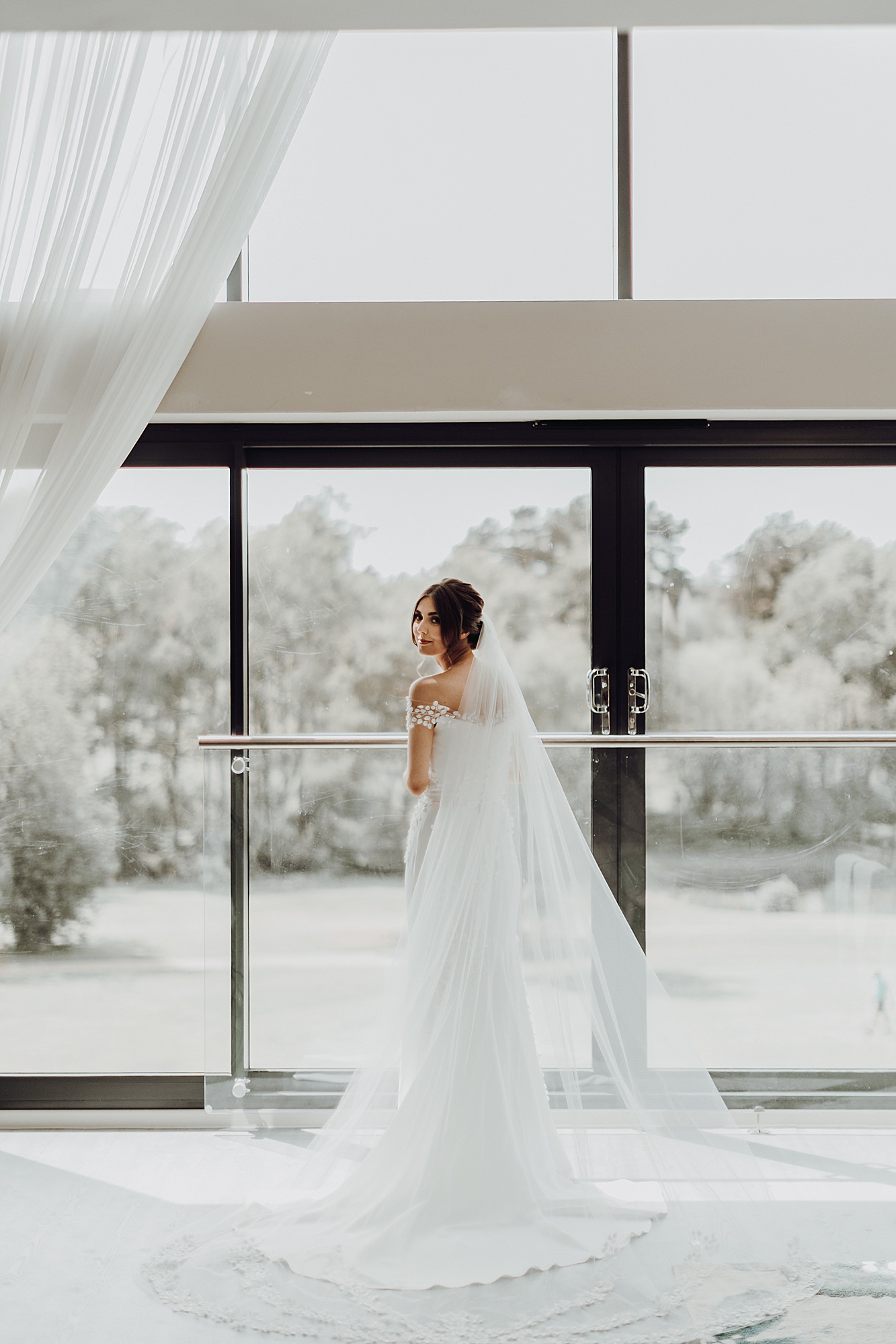 Stephanie Allin romantic Tithe Barn wedding Hampshire  - An Ethereal Stephanie Allin Dress and Veil for a Romantic, Black Tie Barn Wedding in Hampshire