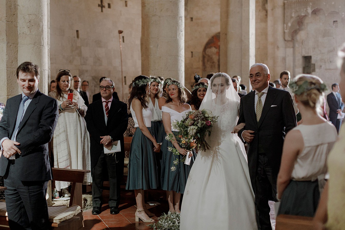 Italian bride and priest