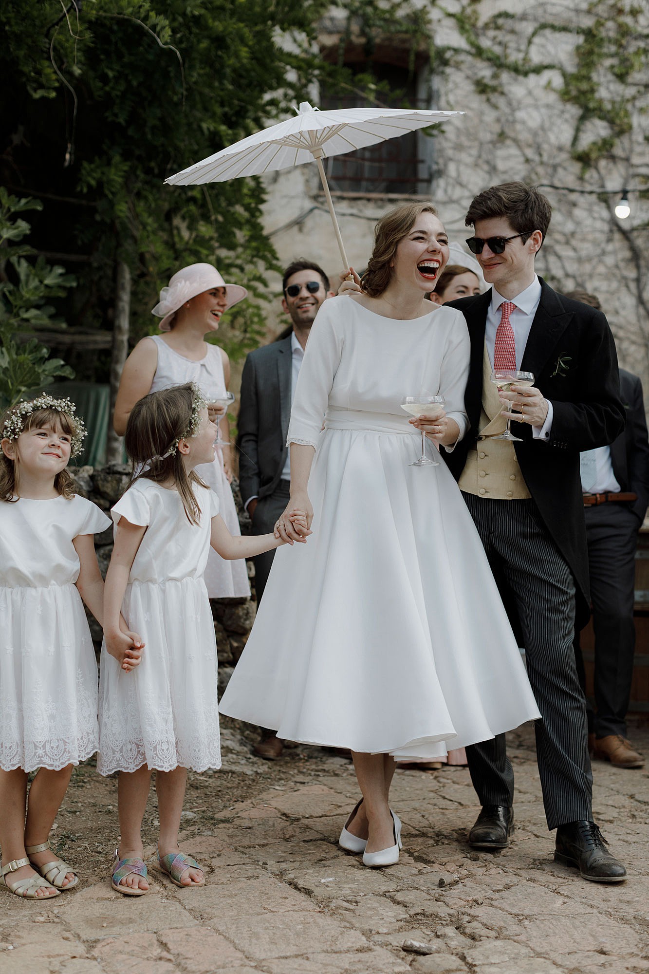 Vintage dress glamorous Italian wedding  - An Old Glamour + Nature Inspired Wedding in Italy with a Bride in Pin Curls + Two Vintage Dresses