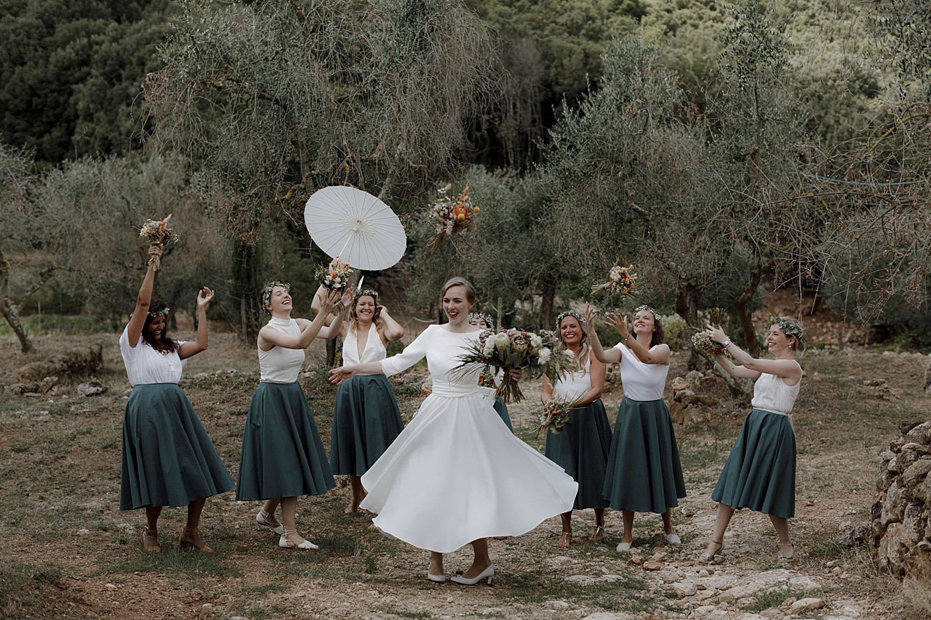 Vintage dress glamorous Italian wedding  - An Old Glamour + Nature Inspired Wedding in Italy with a Bride in Pin Curls + Two Vintage Dresses