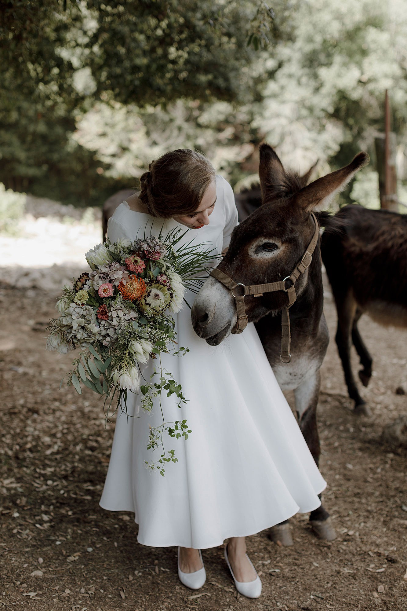 Vintage dress glamorous Italian wedding  - An Old Glamour + Nature Inspired Wedding in Italy with a Bride in Pin Curls + Two Vintage Dresses