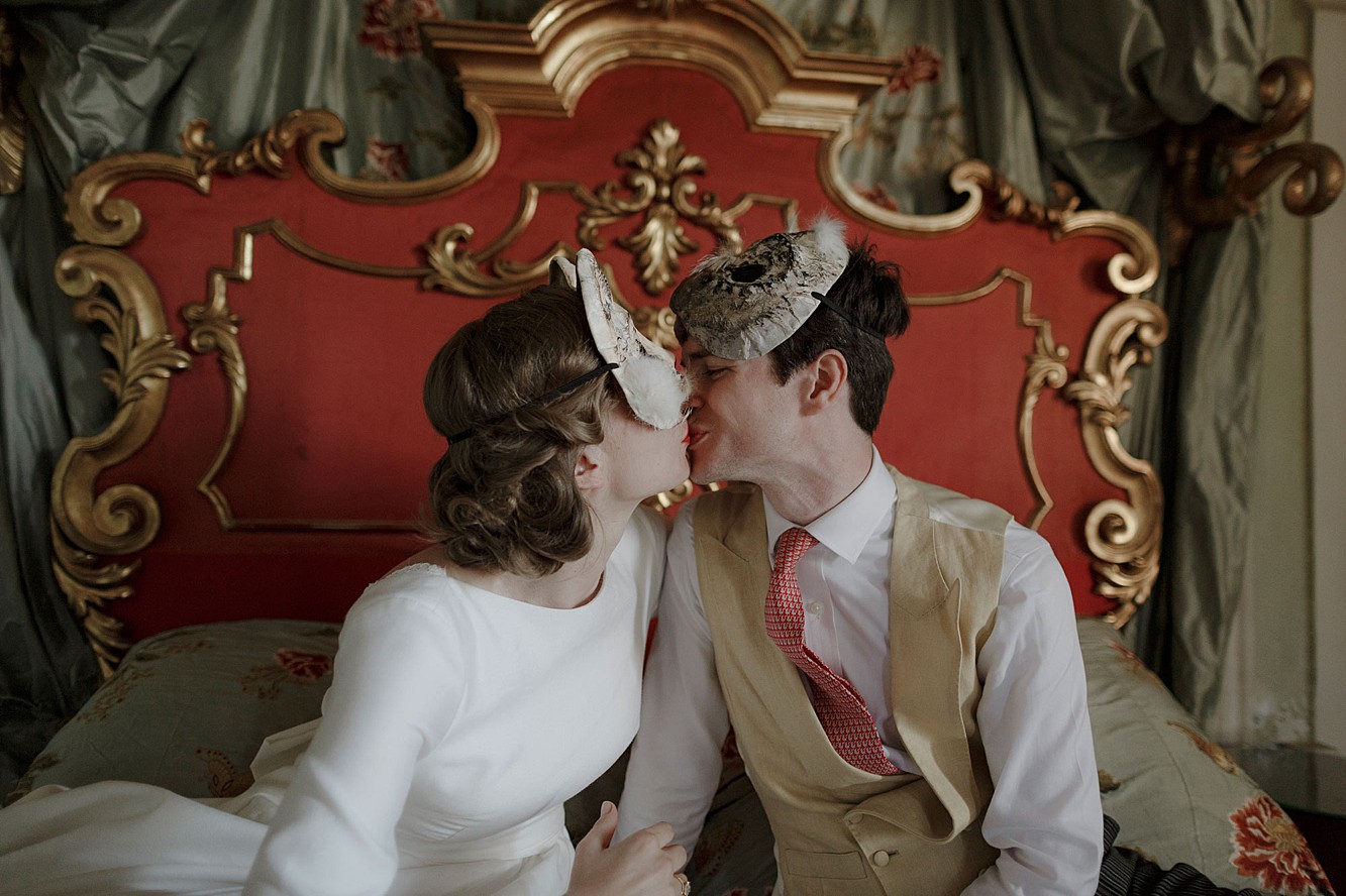 Vintage dress glamorous Italian wedding  - An Old Glamour + Nature Inspired Wedding in Italy with a Bride in Pin Curls + Two Vintage Dresses