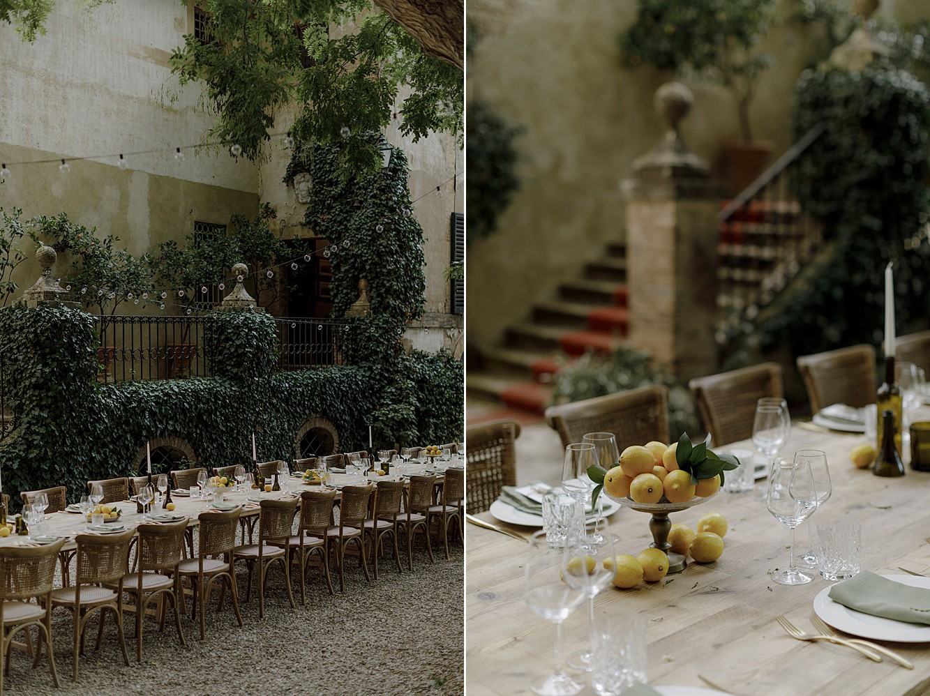 Vintage dress glamorous Italian wedding  - An Old Glamour + Nature Inspired Wedding in Italy with a Bride in Pin Curls + Two Vintage Dresses