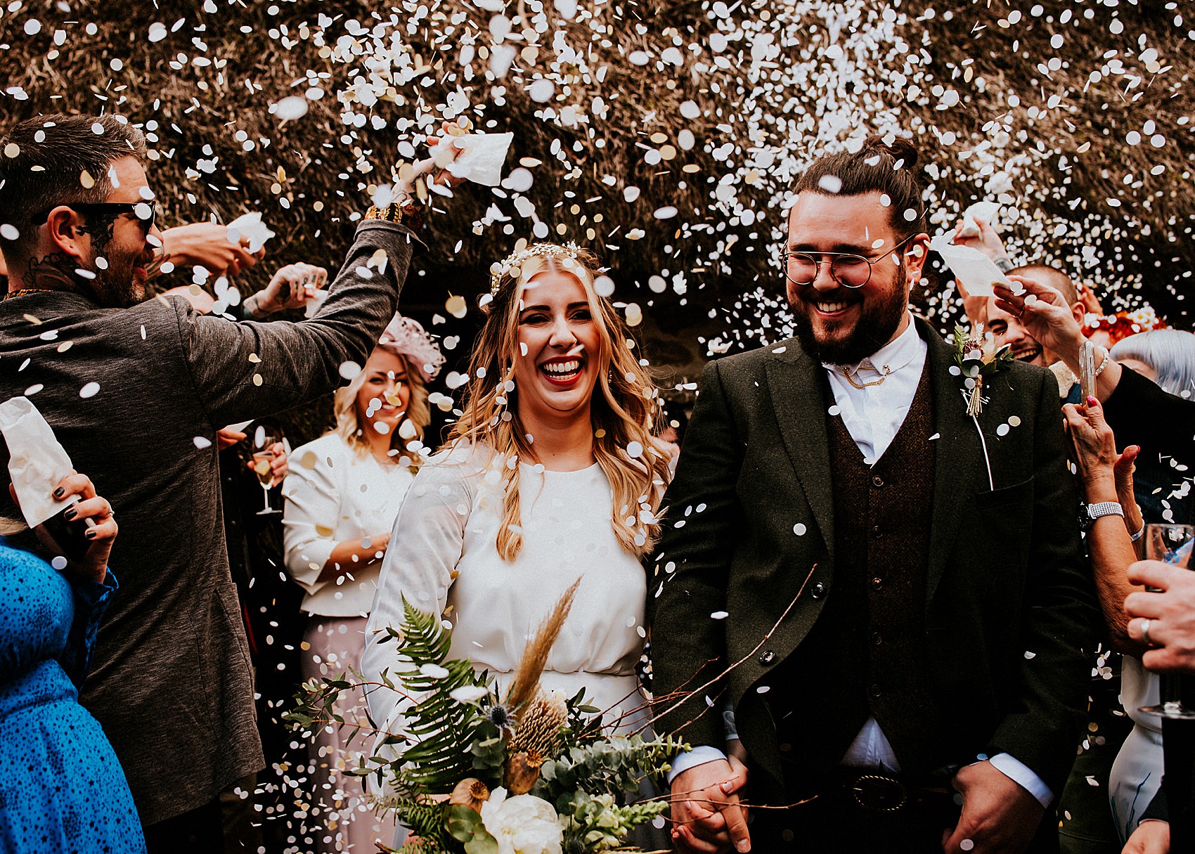 Childhood Sweethearts and their Laid Back and Rustic North Yorkshire Barn Wedding 2 Childhood sweethearts wedding Jesus Peiro dress 24
