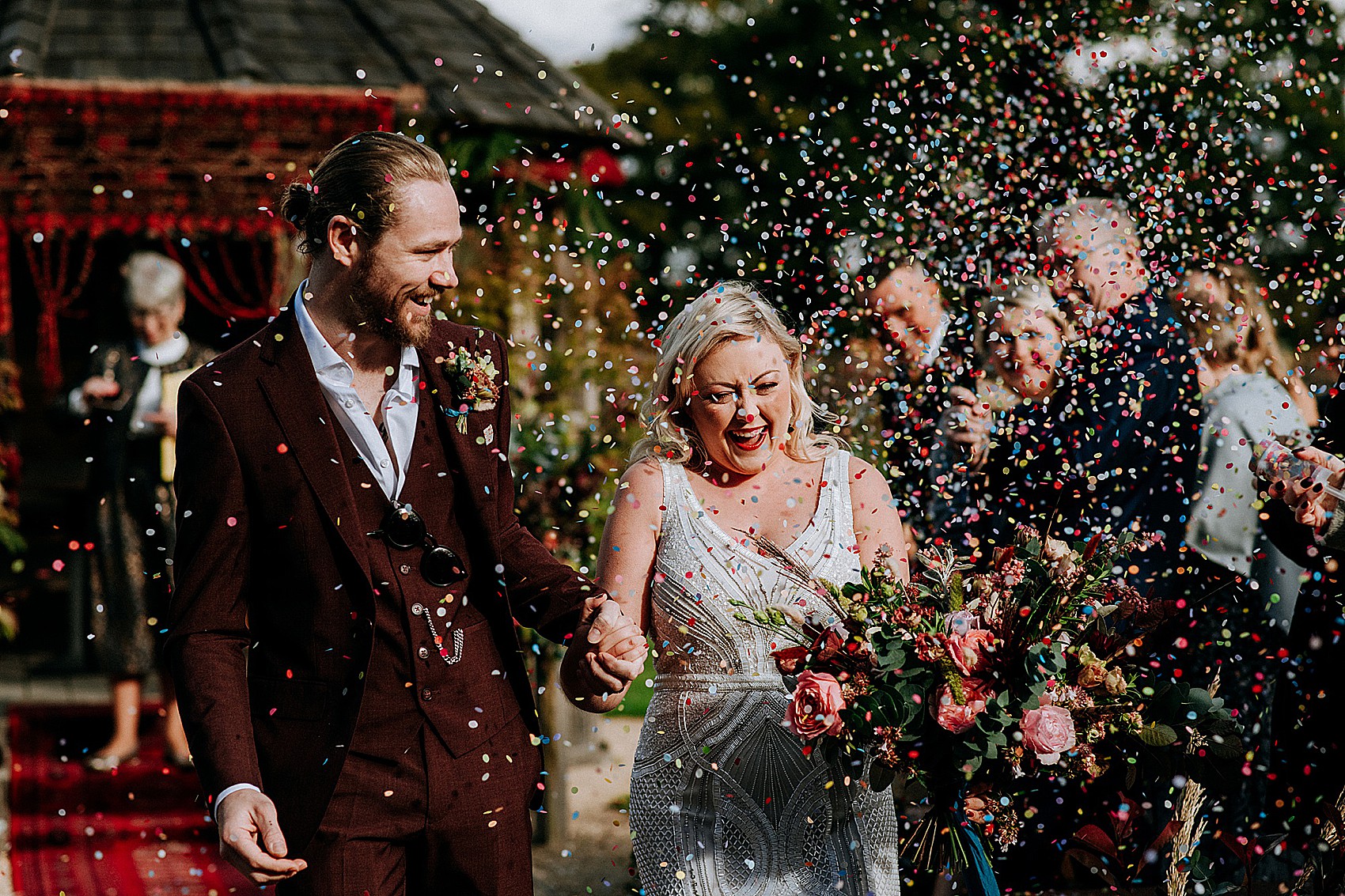 Eliza Jane Howell colourful garden wedding 33