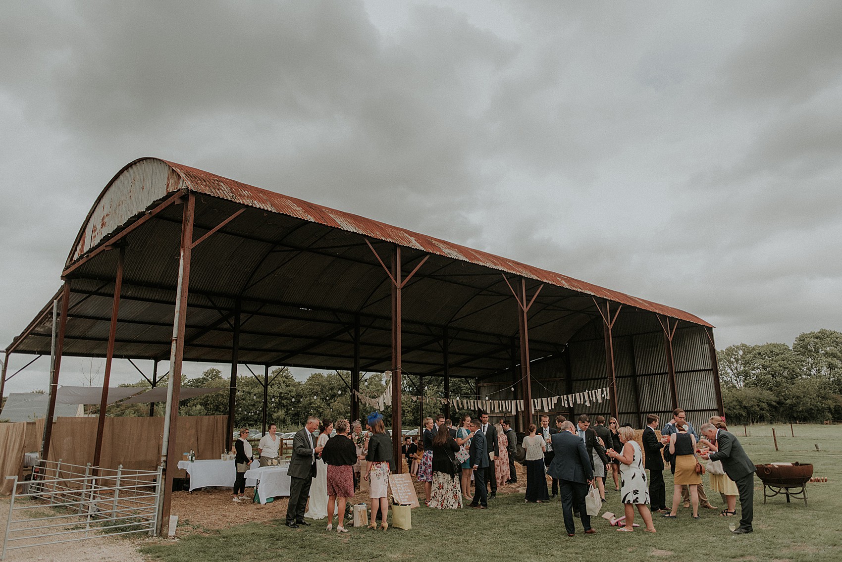 Indiebride dress Cotswolds farm wedding 33