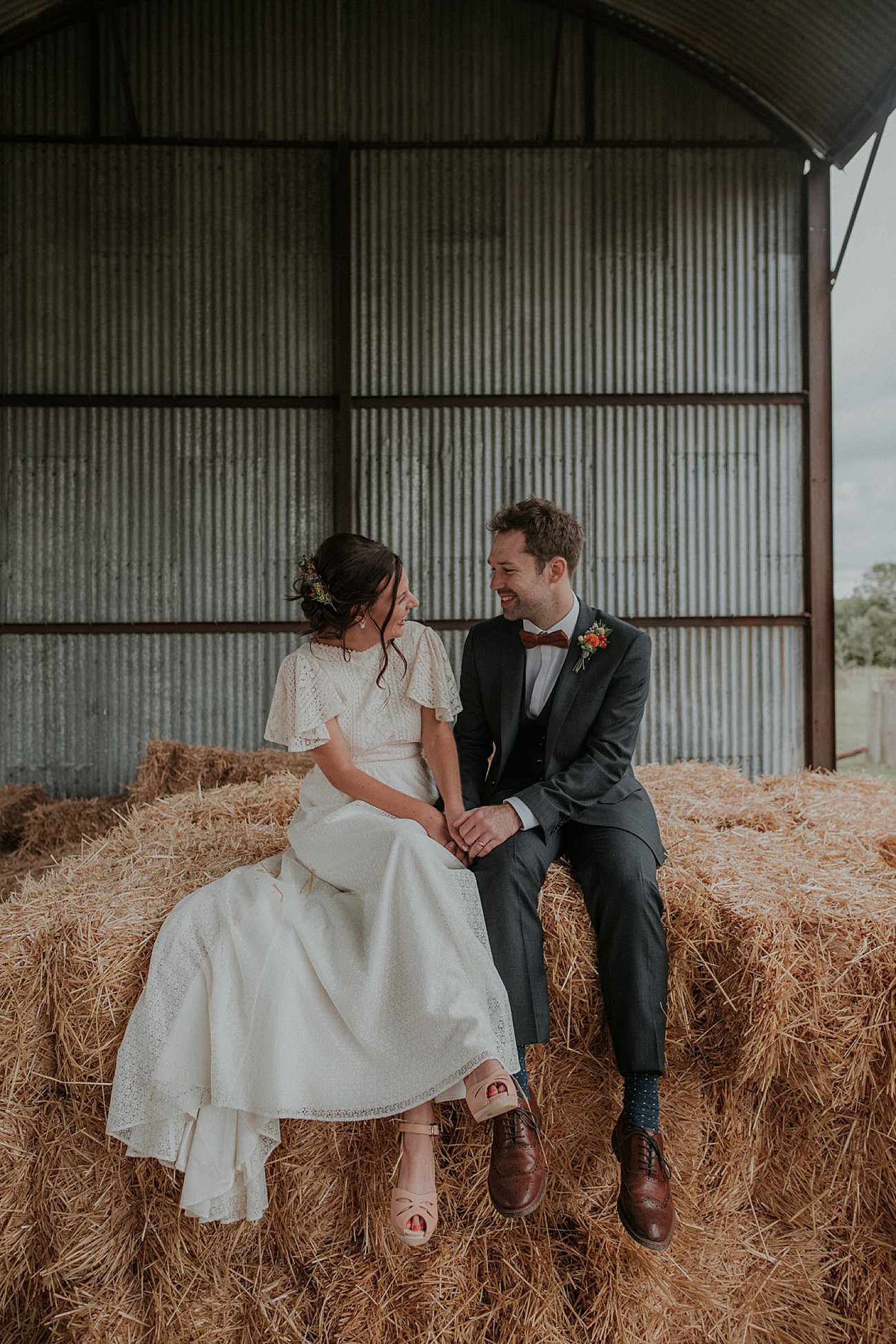 Indiebride dress Cotswolds farm wedding 43