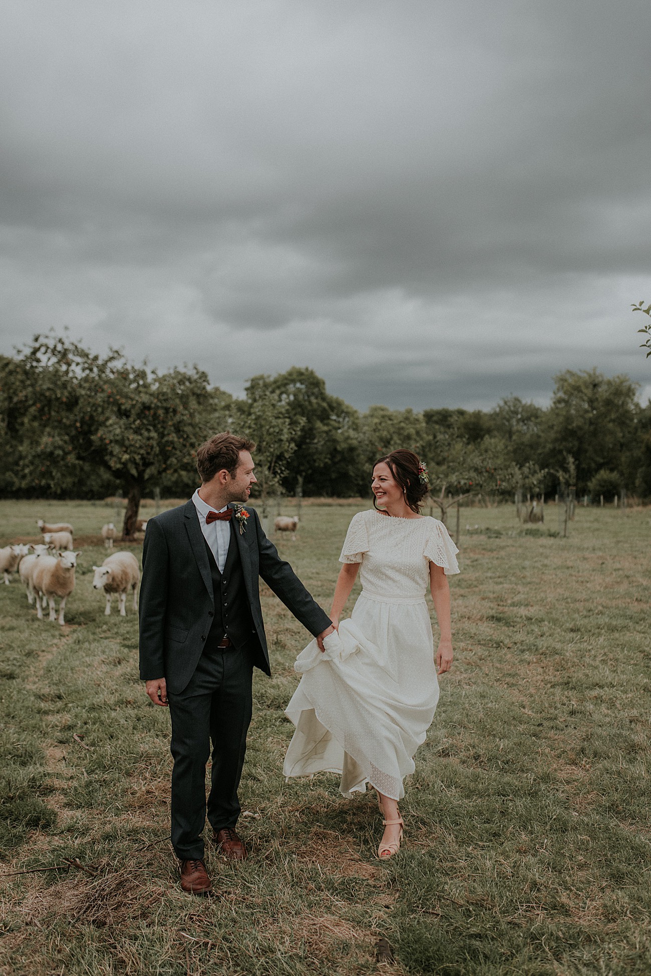 Indiebride dress Cotswolds farm wedding 46