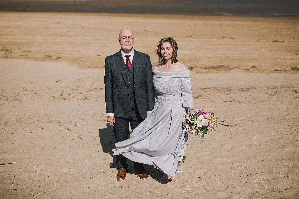 Marrying again in later life intimate seaside wedding  - A Dove Grey Dress + Fish and Chip Seaside Supper for a Couple Marrying Again in Life and their Charming, Intimate Family Wedding