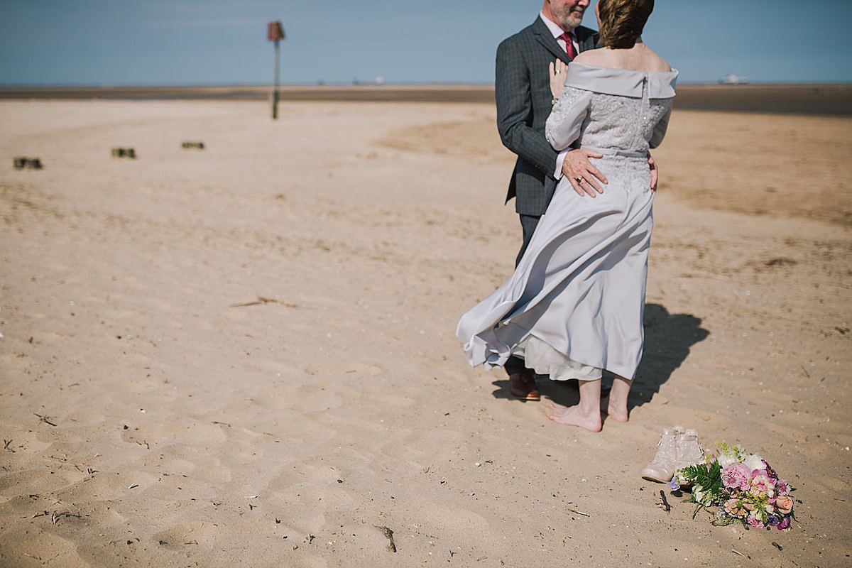 Marrying again in later life intimate seaside wedding 16