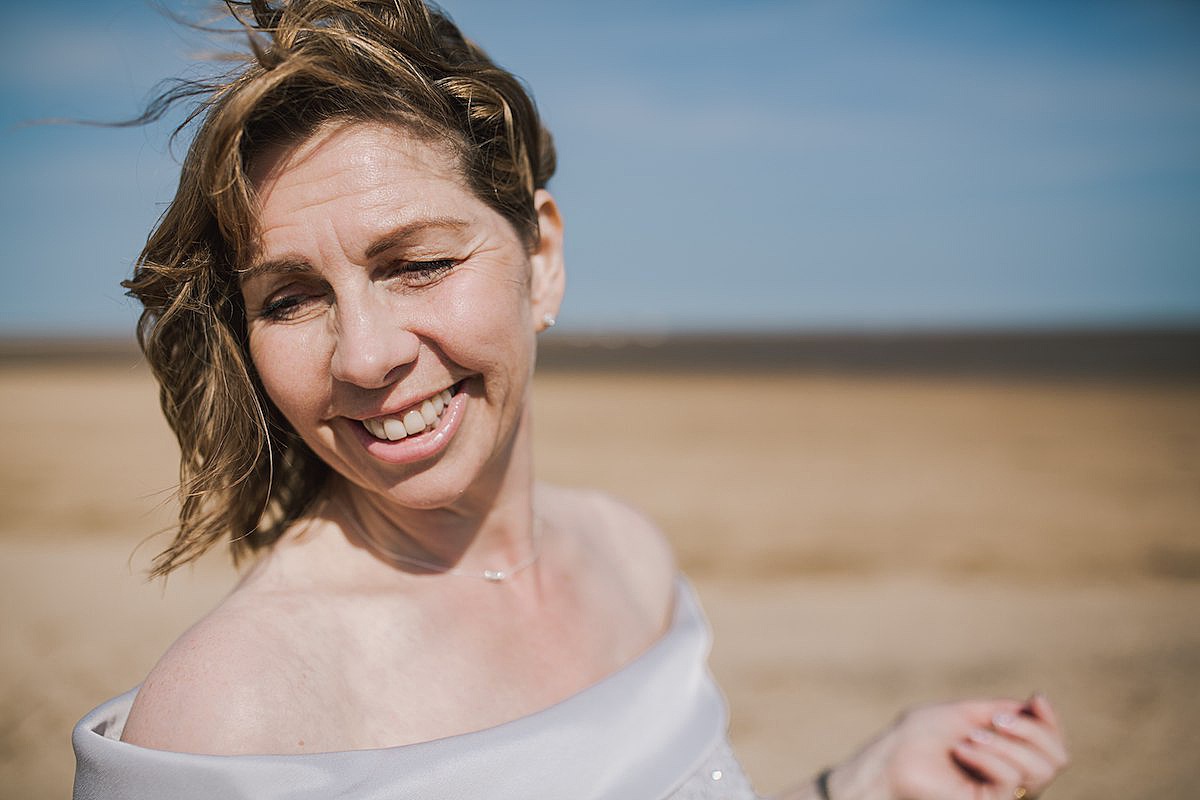 Marrying again in later life intimate seaside wedding  - A Dove Grey Dress + Fish and Chip Seaside Supper for a Couple Marrying Again in Life and their Charming, Intimate Family Wedding