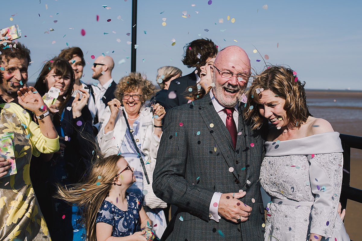 Marrying again in later life intimate seaside wedding  - A Dove Grey Dress + Fish and Chip Seaside Supper for a Couple Marrying Again in Life and their Charming, Intimate Family Wedding